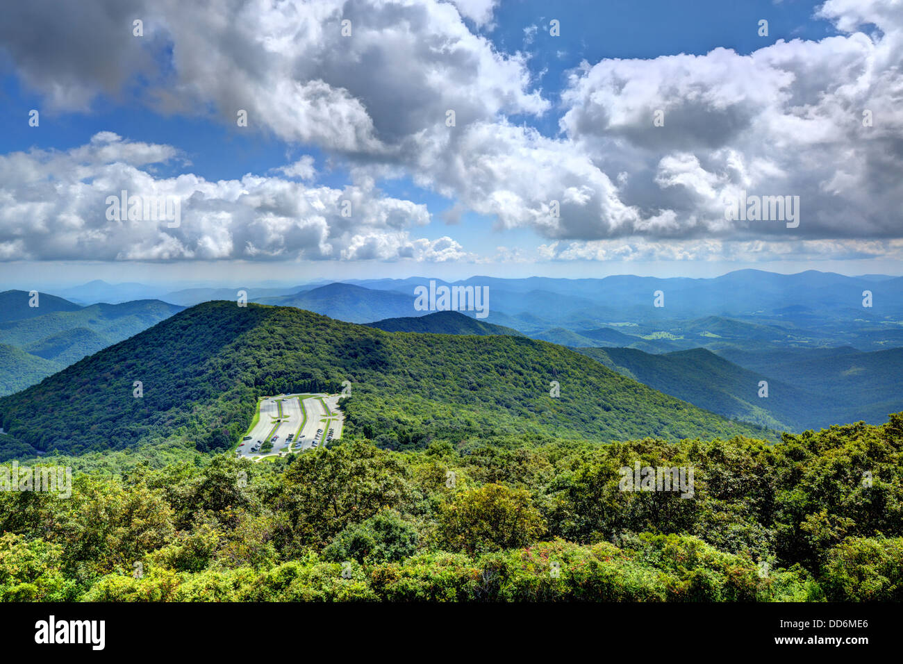 Vue de montagnes des Appalaches dans la région de North Georgia, USA. Banque D'Images