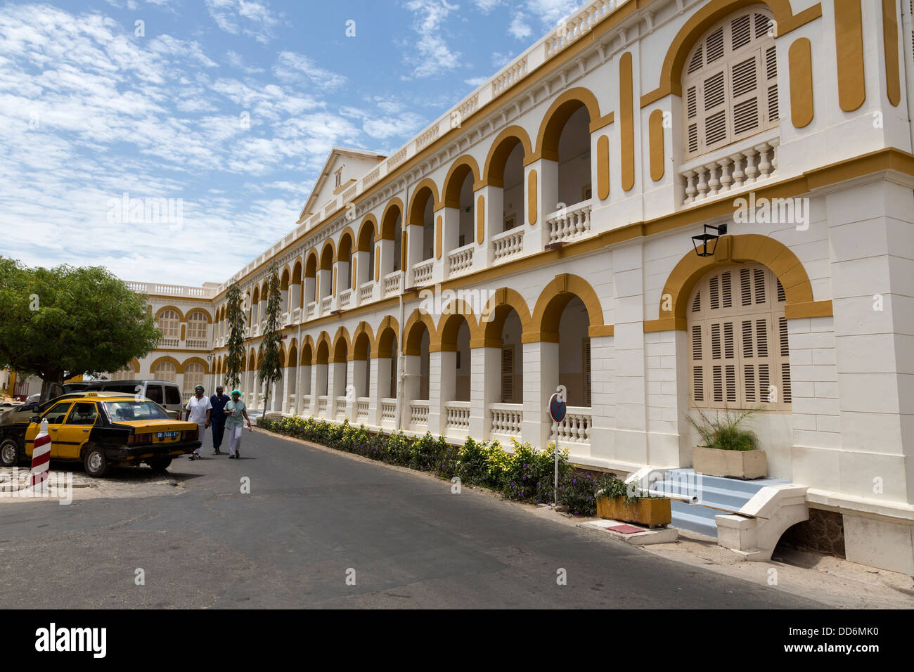 Dakar, Sénégal. L'hôpital de Dakar, construit par l'administration coloniale française. Banque D'Images