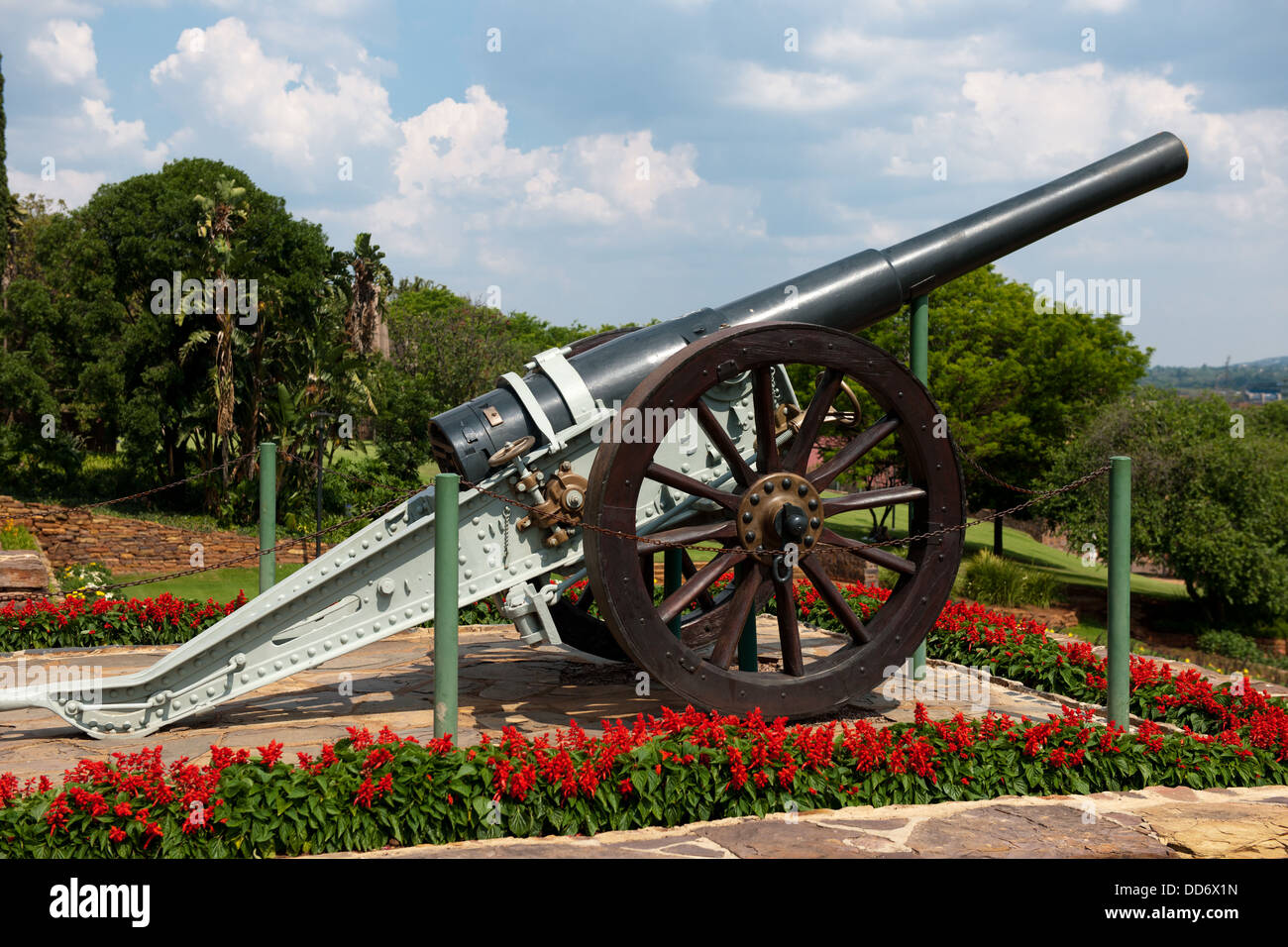 Canon naval historique à l'extérieur de l'Union Buildings, Pretoria, Afrique du Sud Banque D'Images