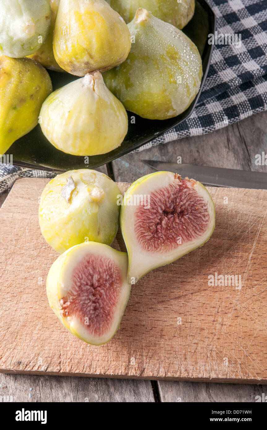 Groupe des figues fraîches, la photo en gros Banque D'Images