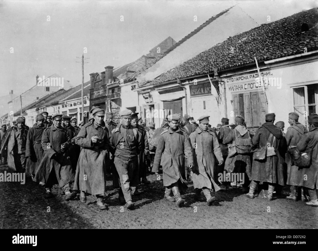 Camping des soldats serbes, Première Guerre mondiale, 1914. Artiste