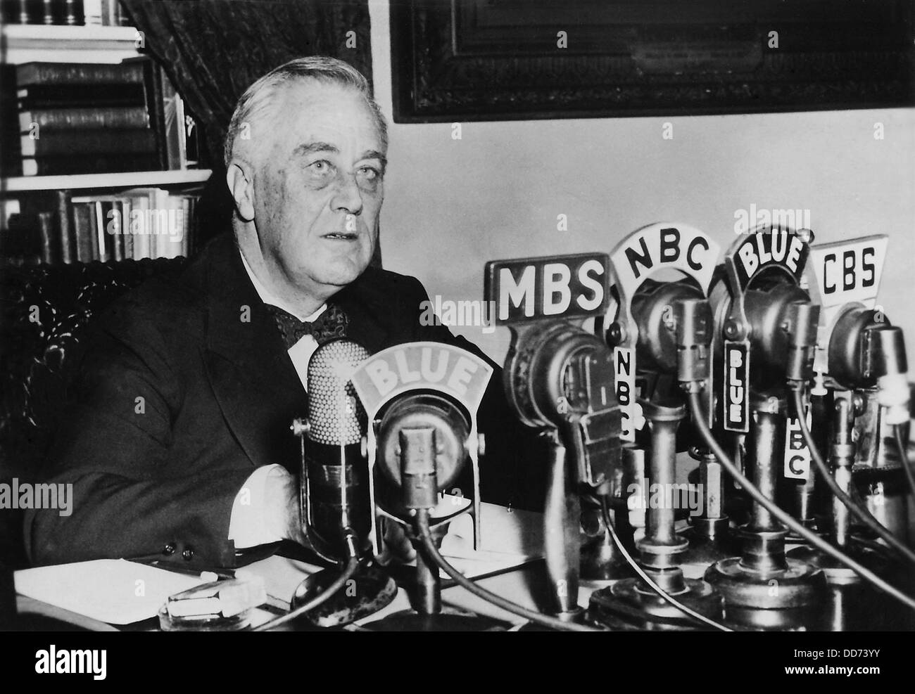 Franklin Roosevelt a présenté ses 1944 sur l'état de l'Union via une conversation au coin du feu. L'adresse du président est connue comme sa Banque D'Images