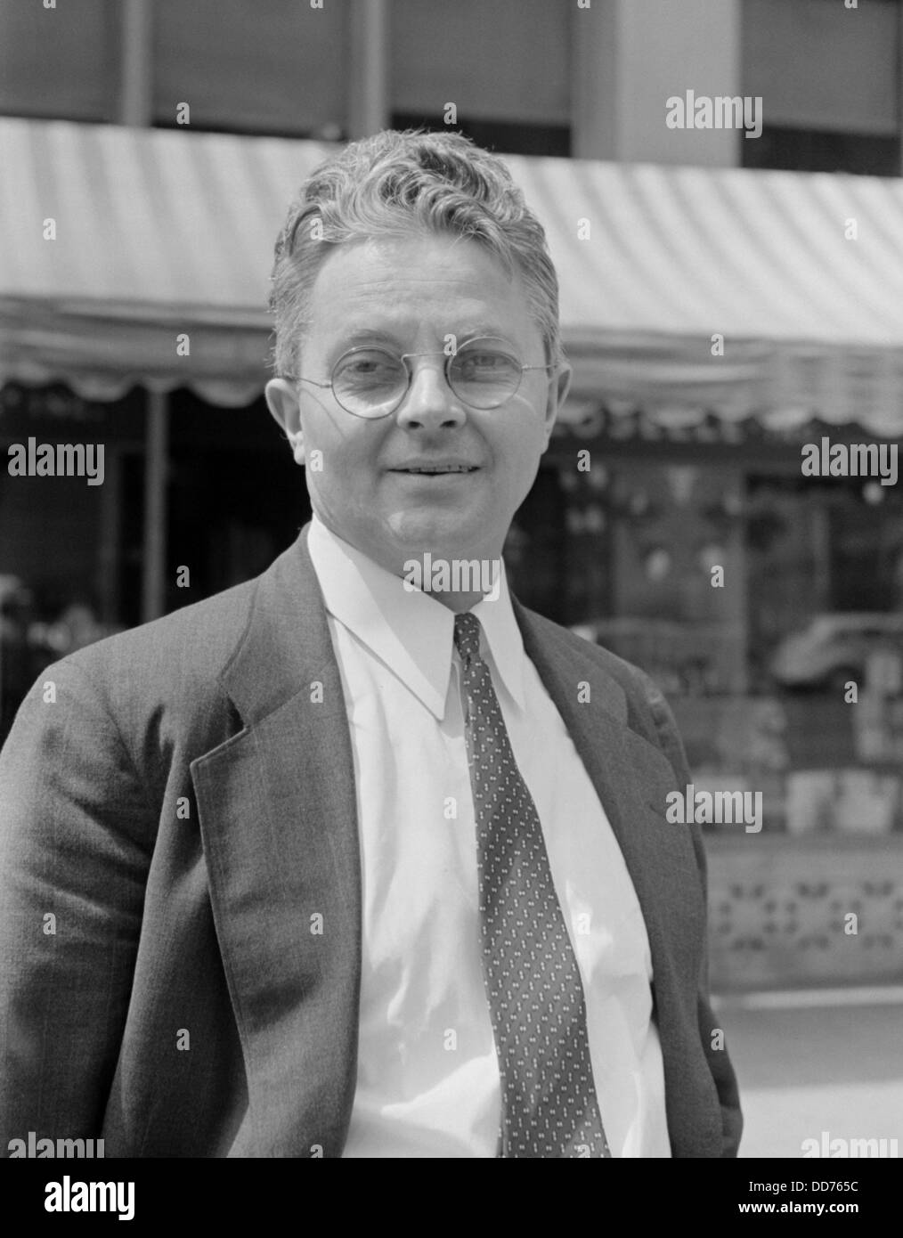 Roy Stryker, photographie chef de la FSA, août 1938. Il a dirigé l'Administration de la sécurité à la ferme de la documentation visuelle d'Américains Banque D'Images