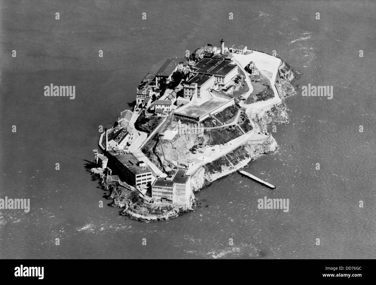 La prison fédérale d'Alcatraz à San Francisco, Californie, 1938. (BSLOC 2013 8 165) Banque D'Images