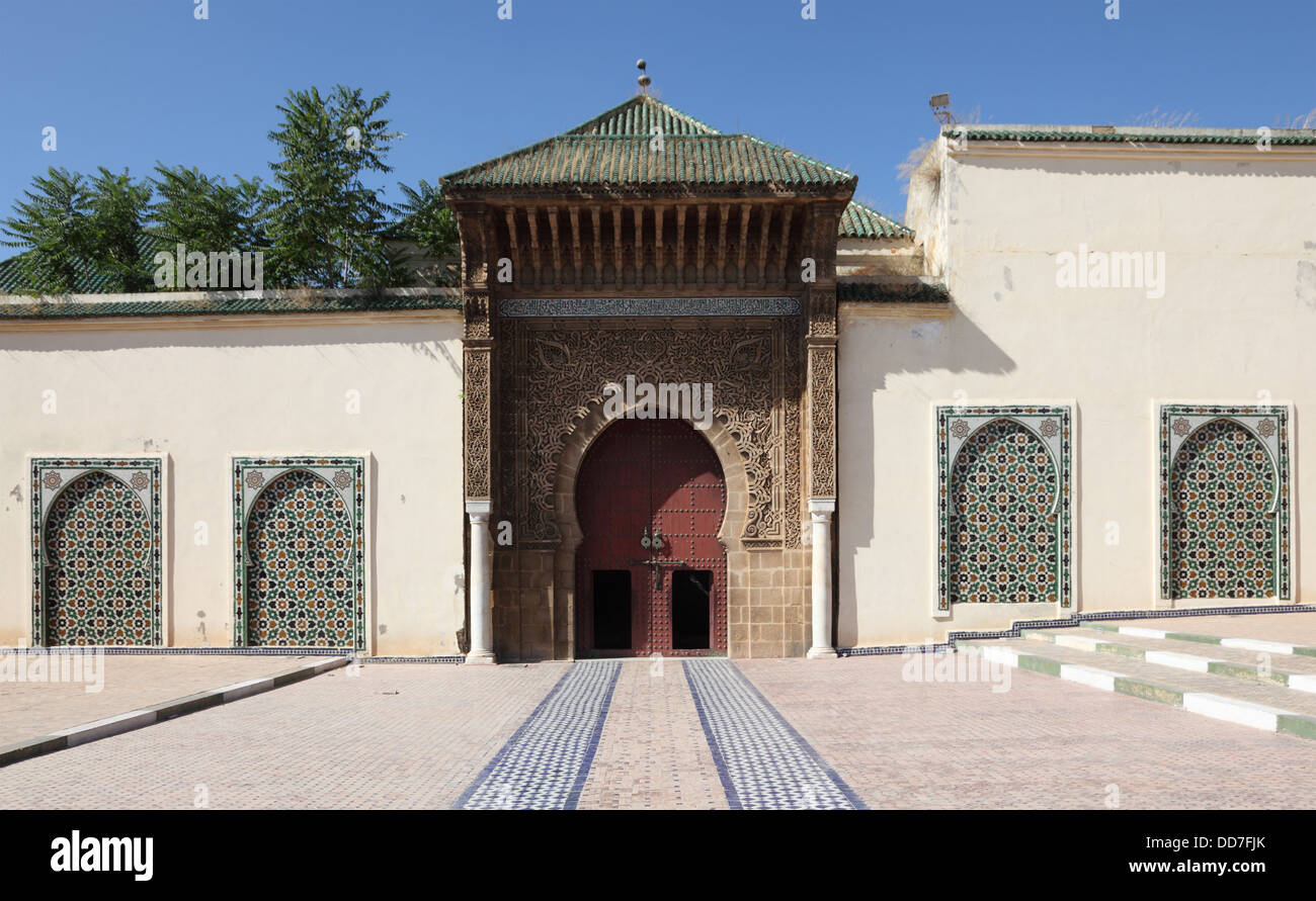 Mausolée de Moulay Ismail à Meknès, Maroc Banque D'Images