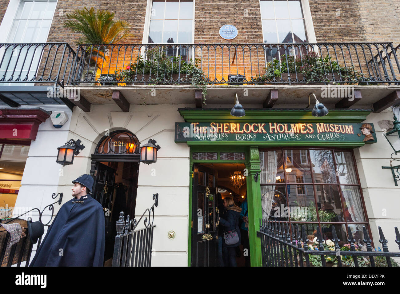 L'Angleterre, Londres, 221B Baker Street, Sherlock Holmes Museum Banque D'Images