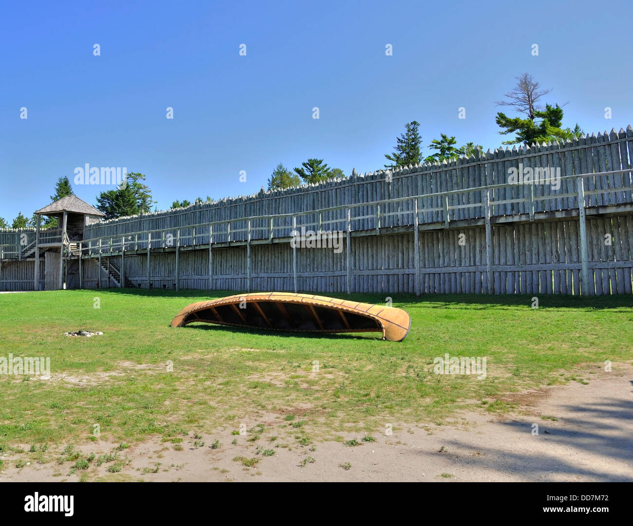 Fort Michilimackinac coloniale Banque D'Images