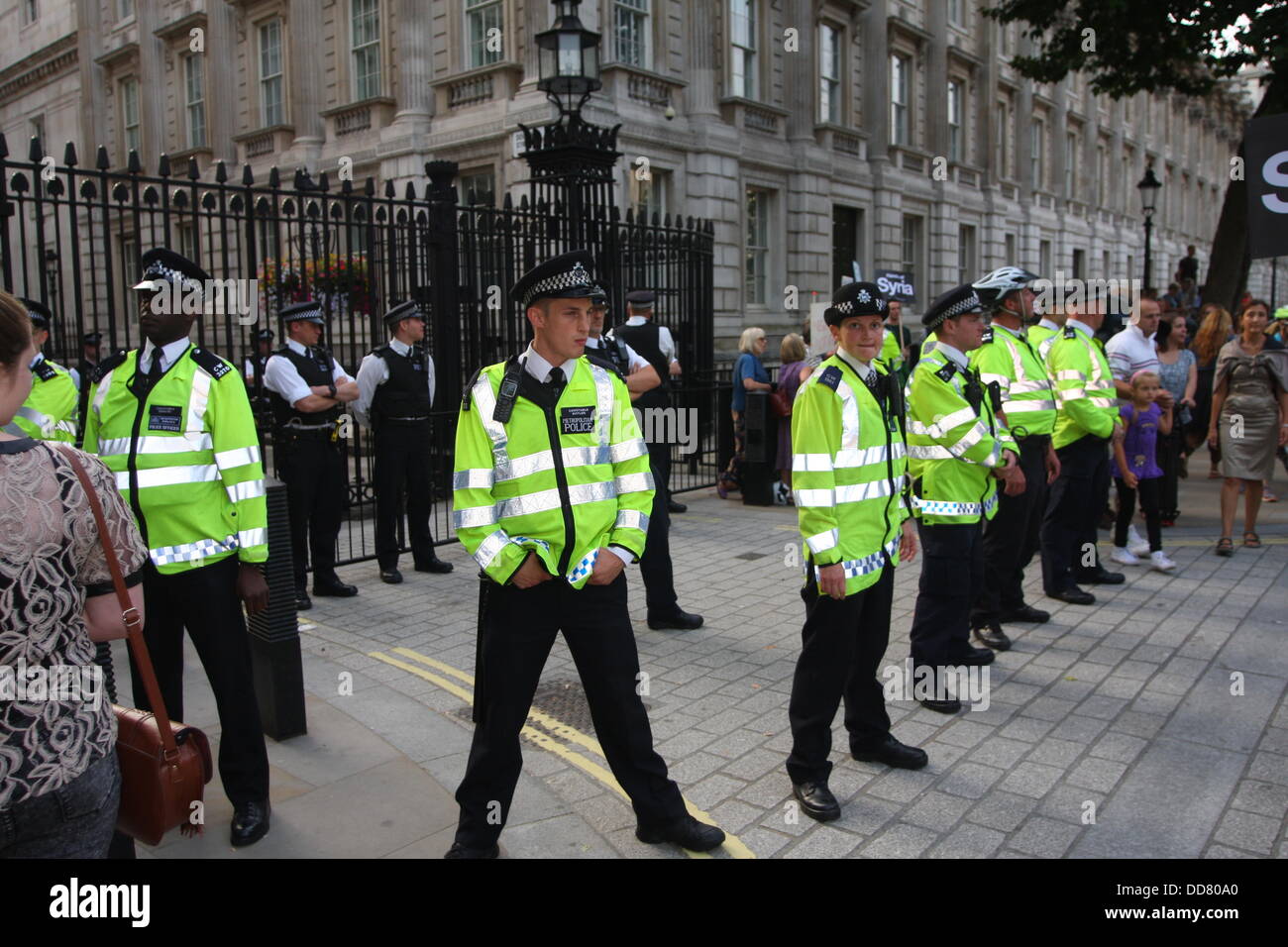 Londres les partisans de la coalition contre la guerre ont organisé une manifestation contre toute intervention militaire en Syrie Banque D'Images