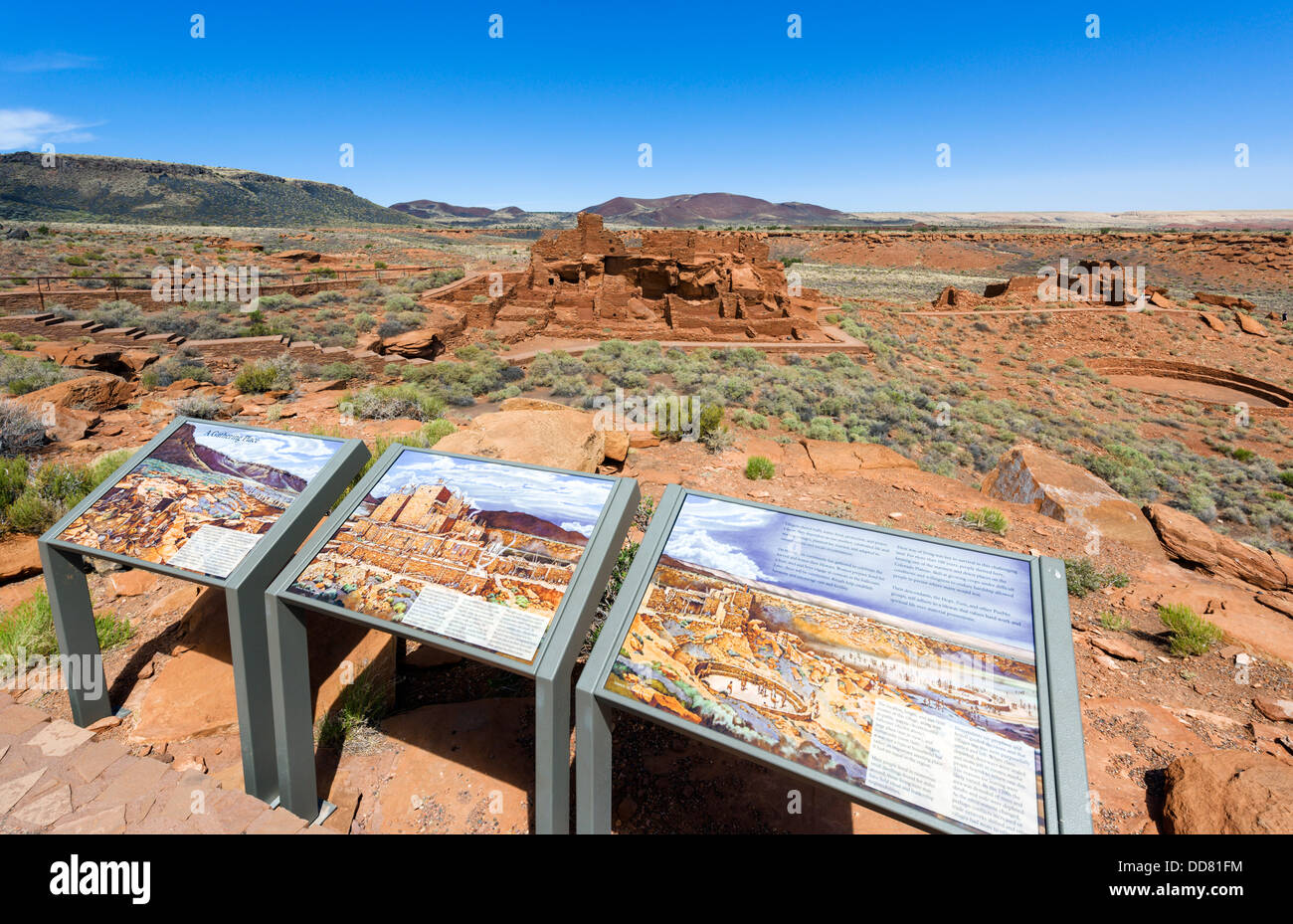 Le Wupatki Pueblo, pueblo en ruines indiennes Wupatki National Monument, près de Flagstaff, Arizona, USA Banque D'Images