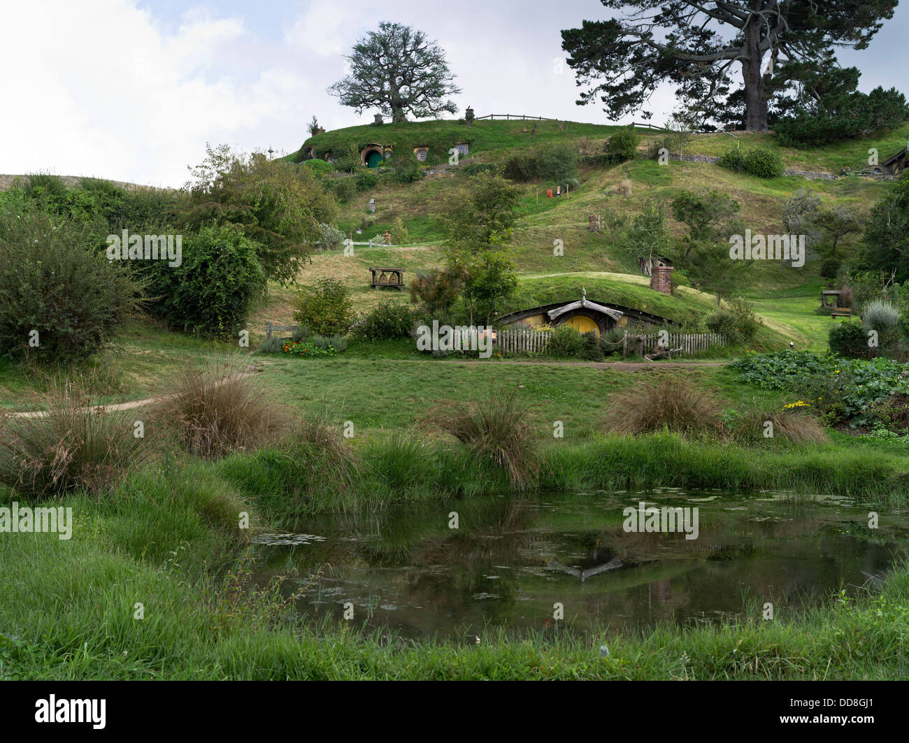 Dh HOBBITON Nouvelle-zélande Hobbits village cinéma film du Seigneur des Anneaux personnes emplacement films Banque D'Images