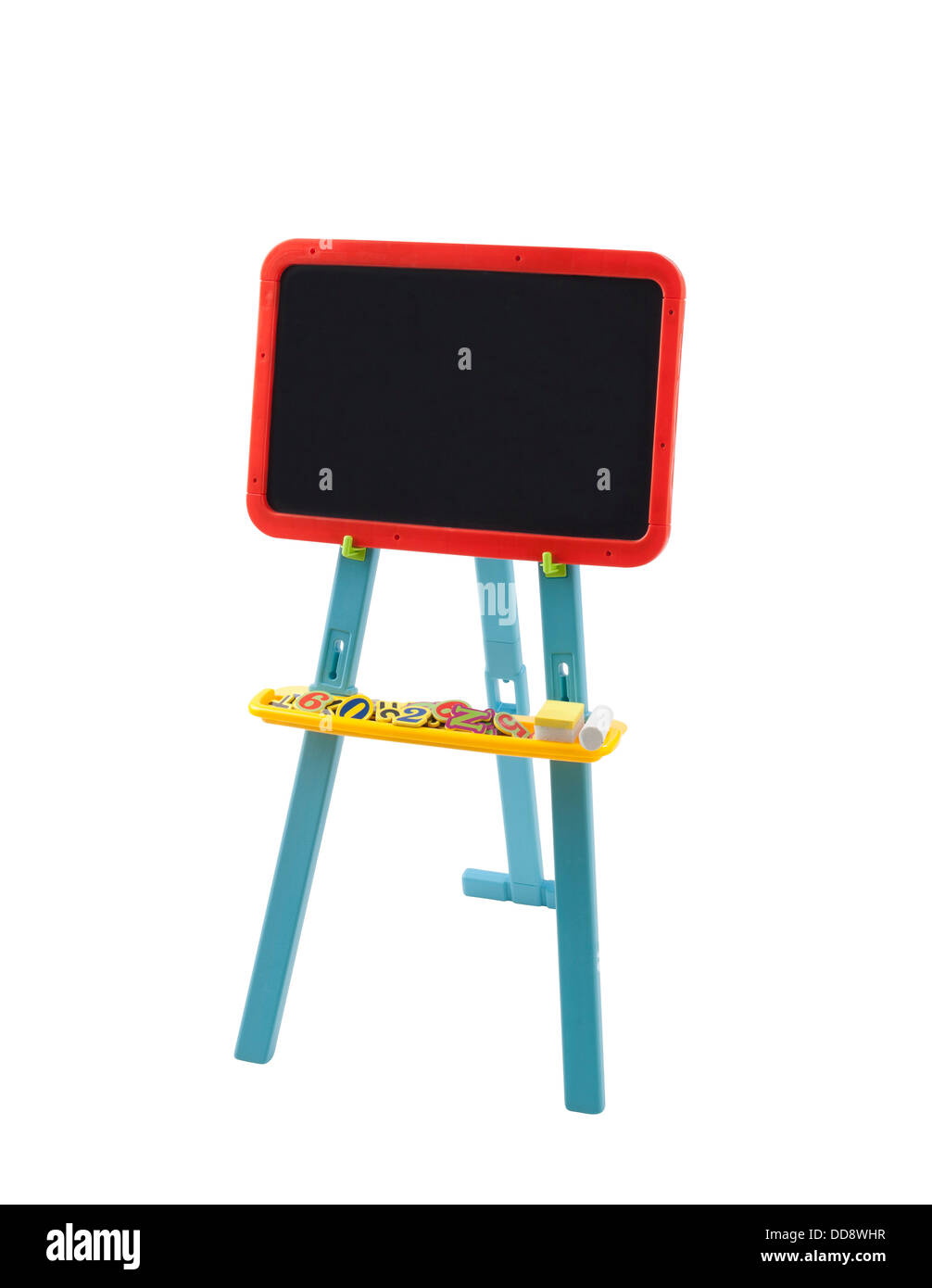 Un tableau noir avec des lettres de l'aimant pour les enfants à apprendre Banque D'Images