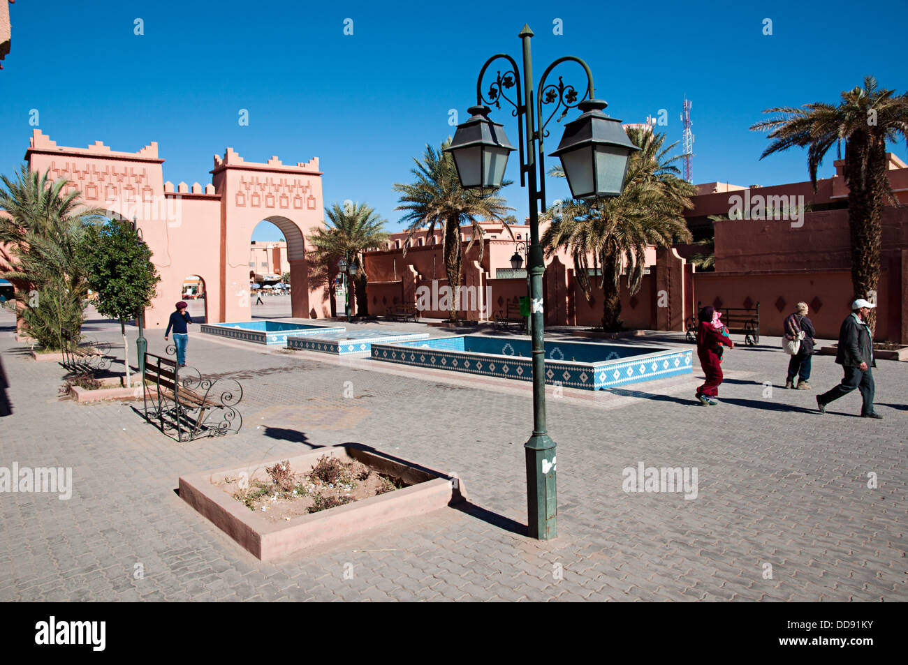 La vie quotidienne dans le centre-ville de Ouarzazate, Maroc Banque D'Images