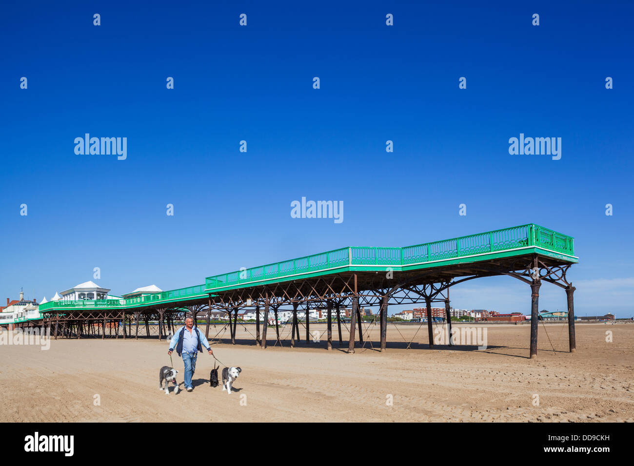 L'Angleterre, dans le Lancashire, Lytham St Annes, St Anne's Pier Banque D'Images
