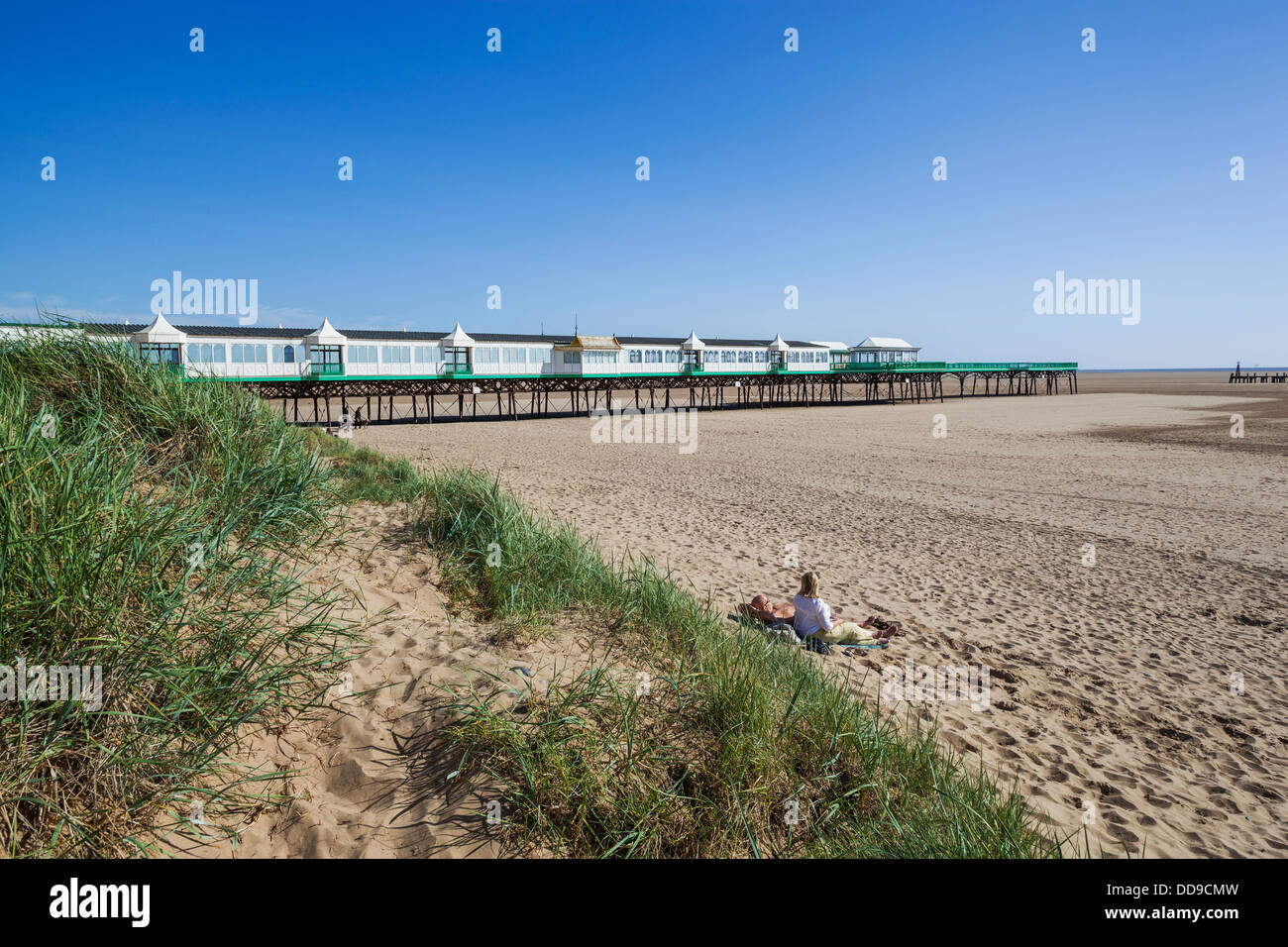 L'Angleterre, dans le Lancashire, Lytham St Annes, St Anne's Pier Banque D'Images