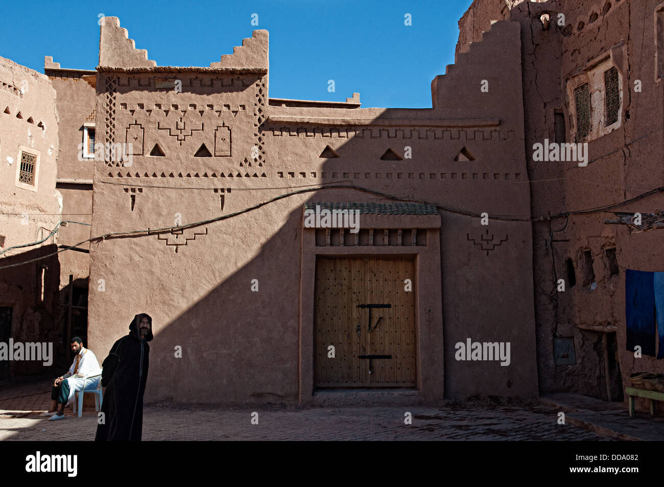 Maisons d'Adobe dans le mellah (quartier juif), Ouarzazate, Maroc Banque D'Images