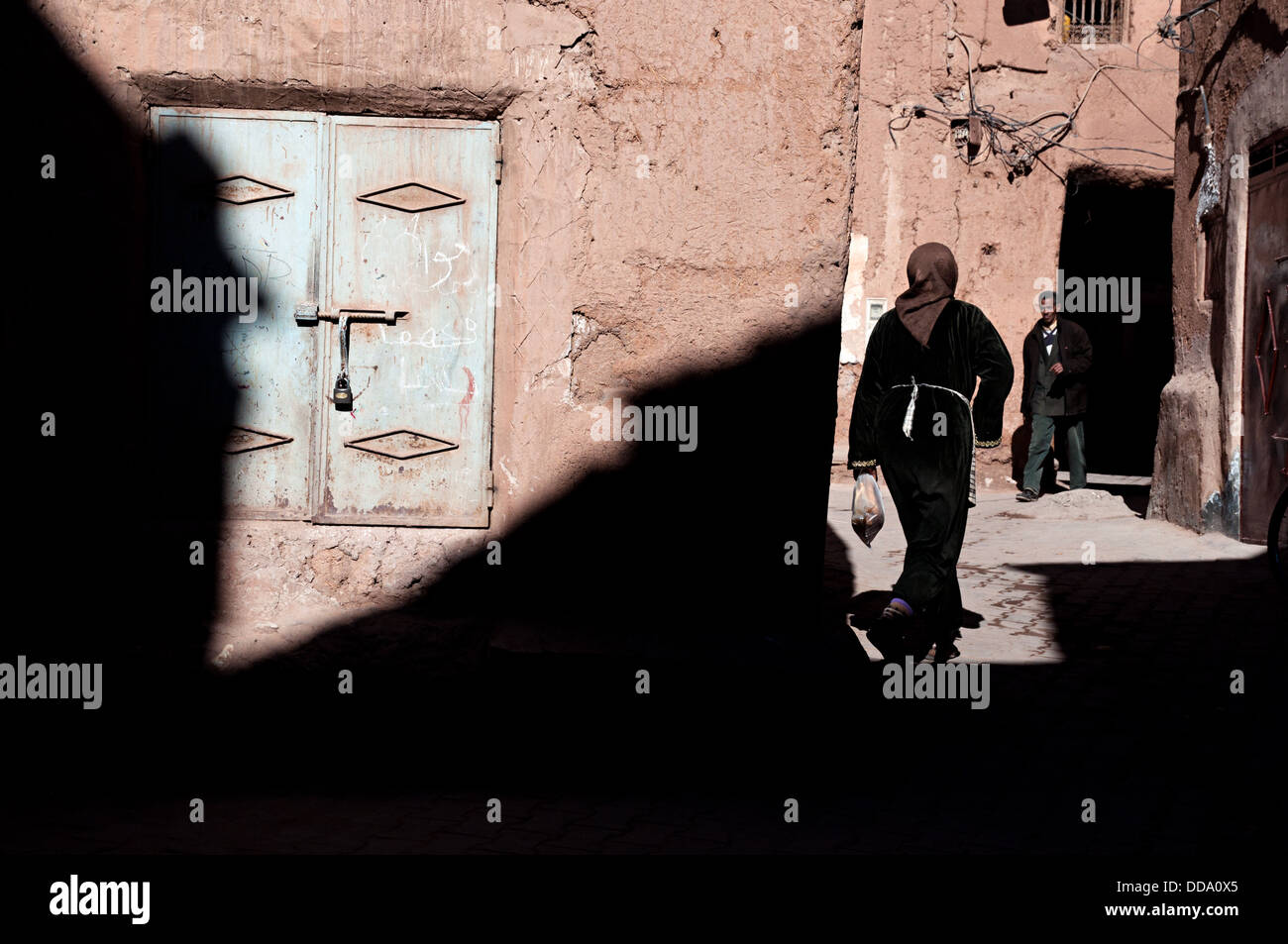 Le mellah de ruelles, Ouarzazate, Maroc Banque D'Images