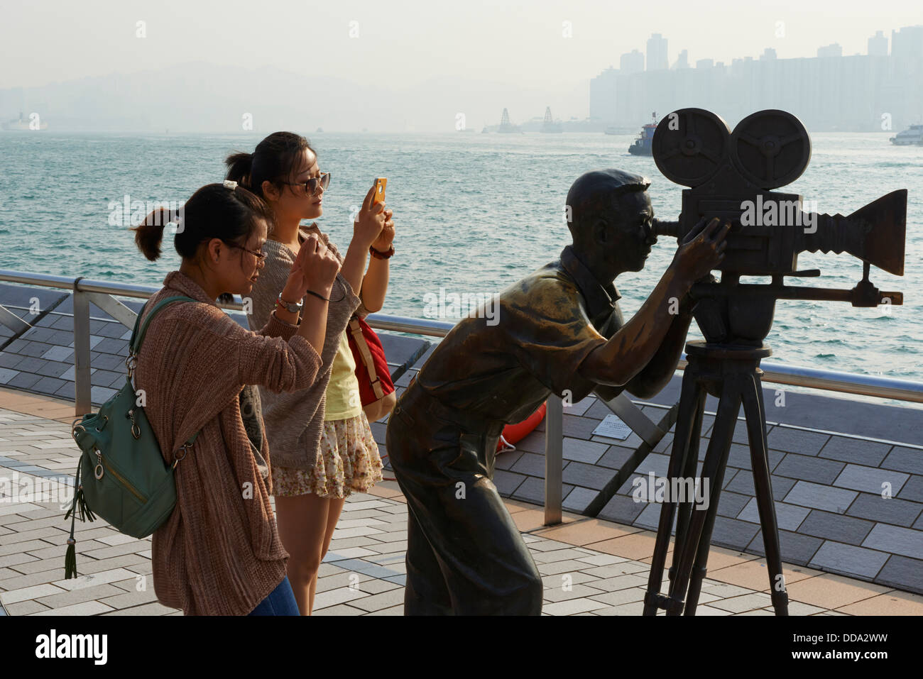 La Chine, Hong Kong, Kowloon, l'avenue des étoiles Banque D'Images