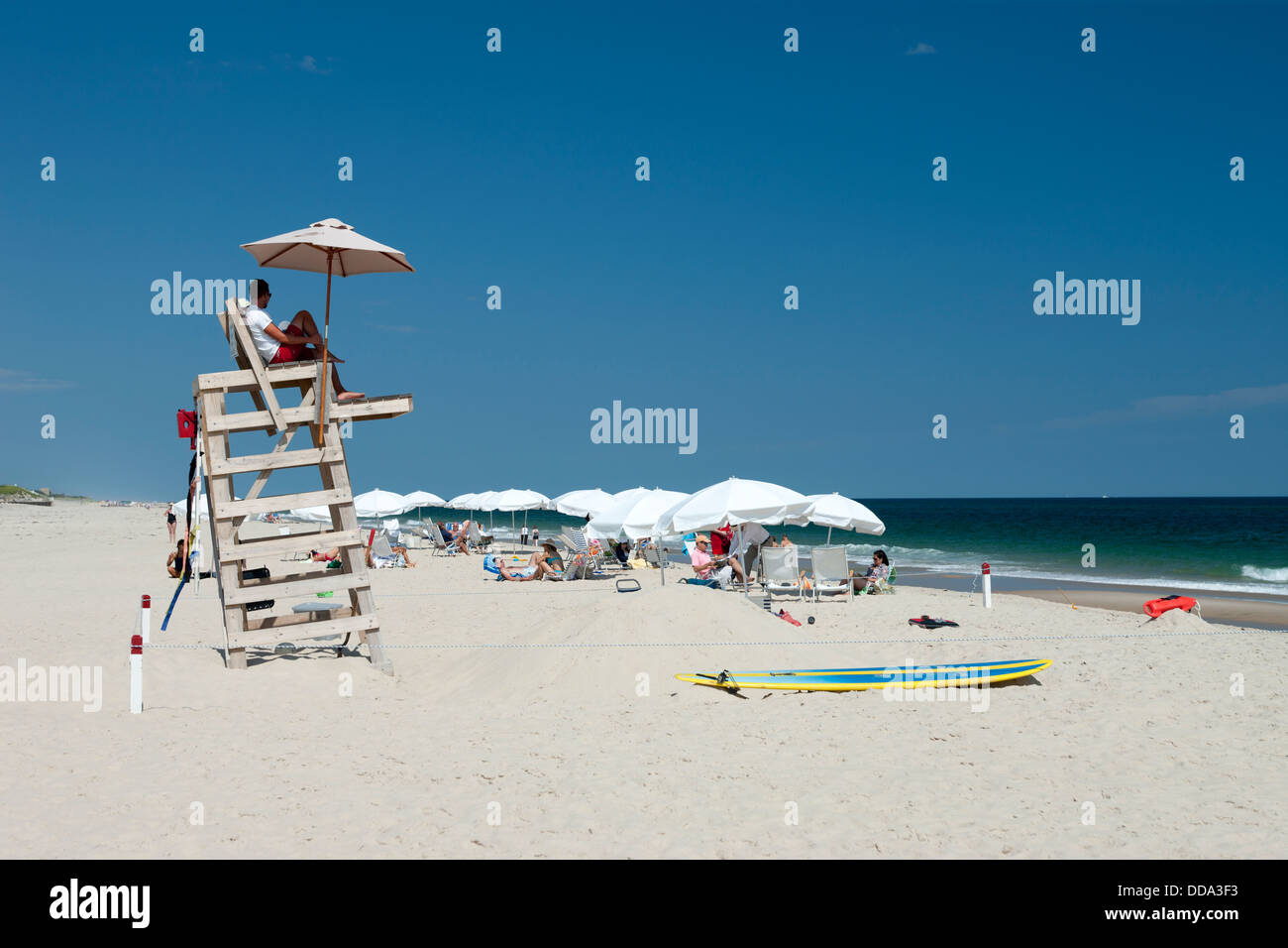 LIFEGUARD STATION BEACH EAST HAMPTON LONG ISLAND NEW YORK STATE USA Banque D'Images