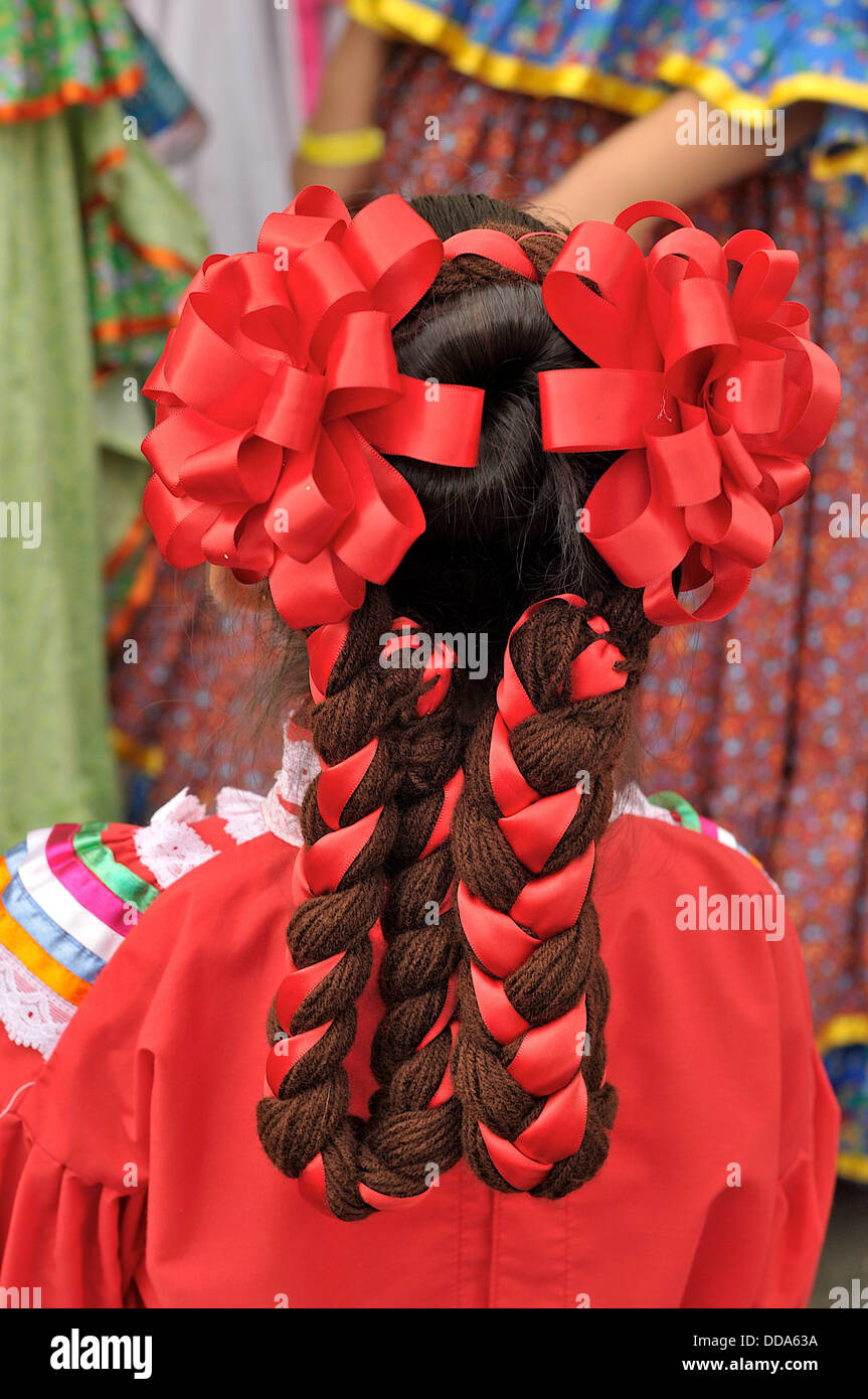 Latinos de manifester leur fierté à l'Assemblée Queens Parade Hispanique. Banque D'Images