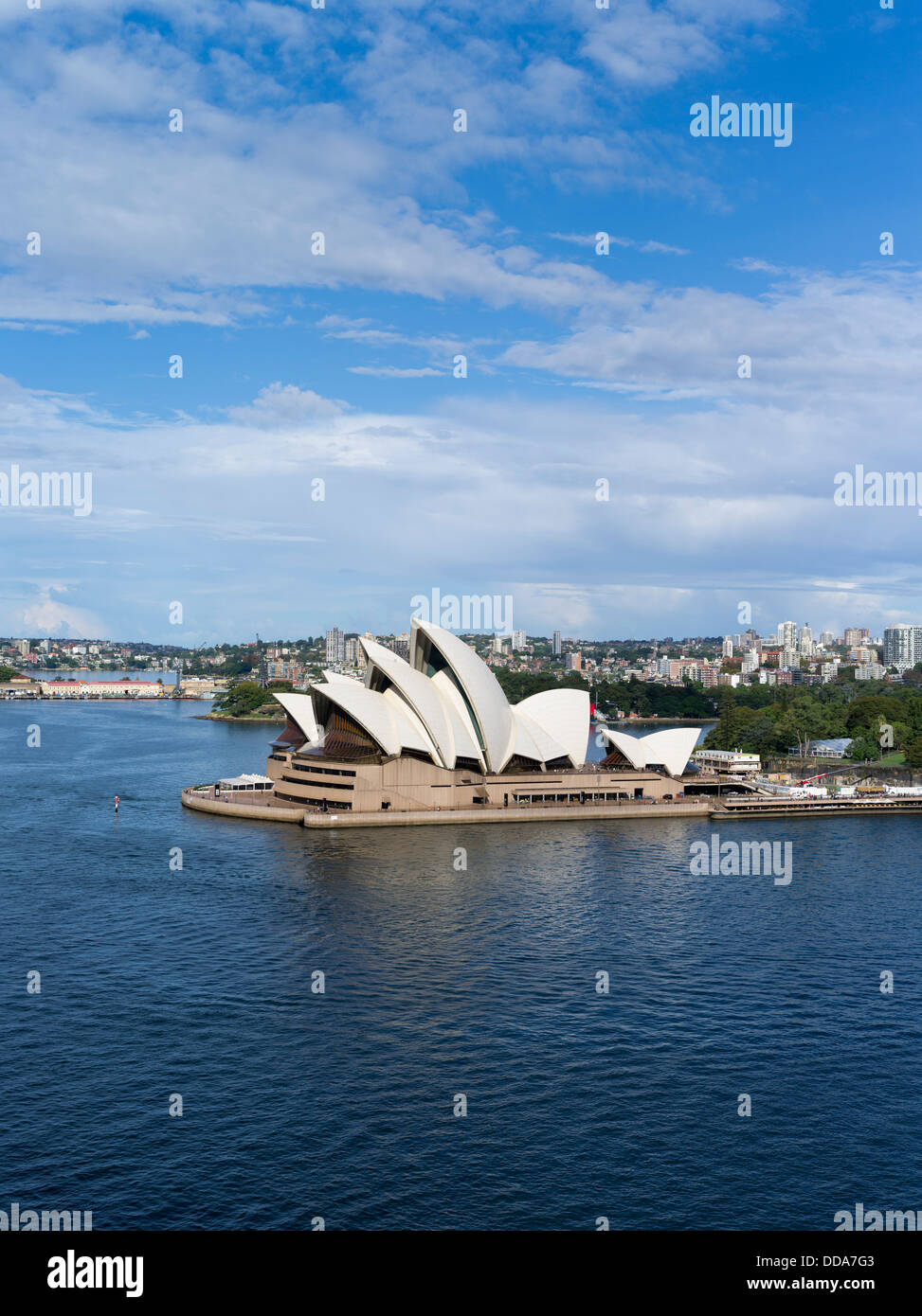 Dh Opéra de Sydney Sydney Australie Sydney Opera House Vue aérienne du port de Sydney Banque D'Images