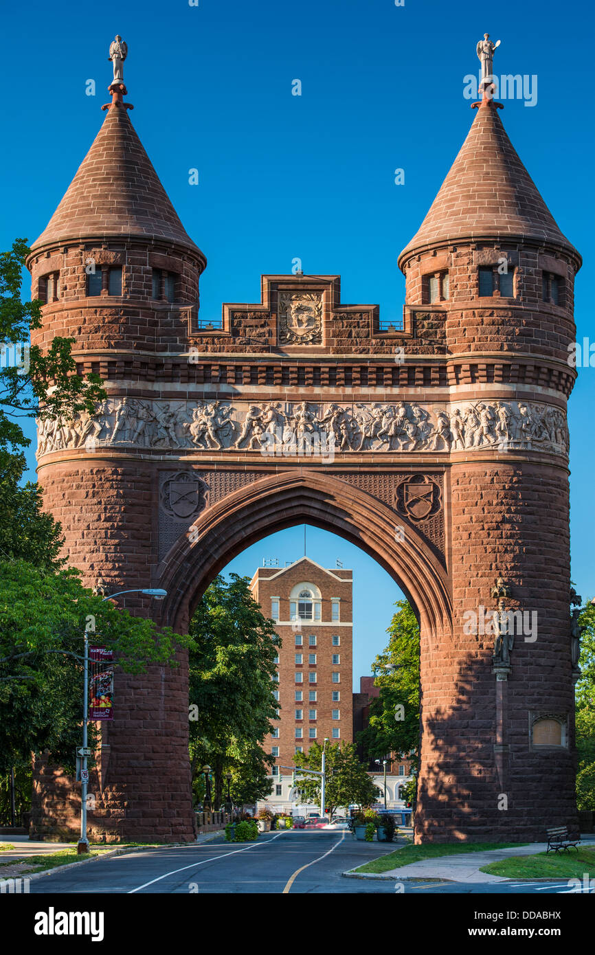 Bushnell Park Gate dans la région de Hartford, Connecticut Banque D'Images