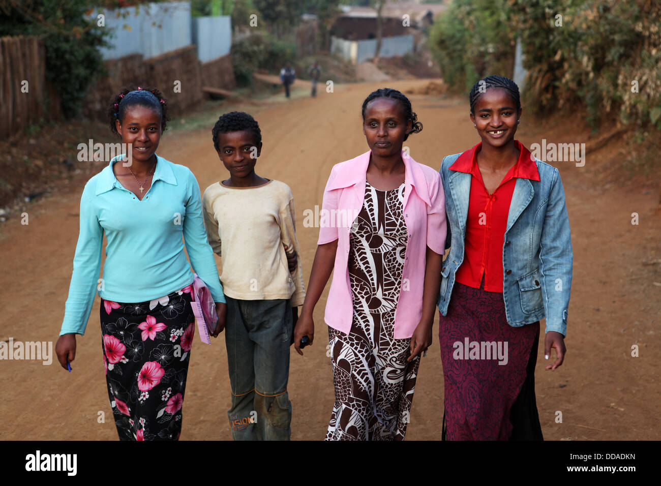 La vie quotidienne dans l'Amboa, ouest de l'Ethiopie. Banque D'Images