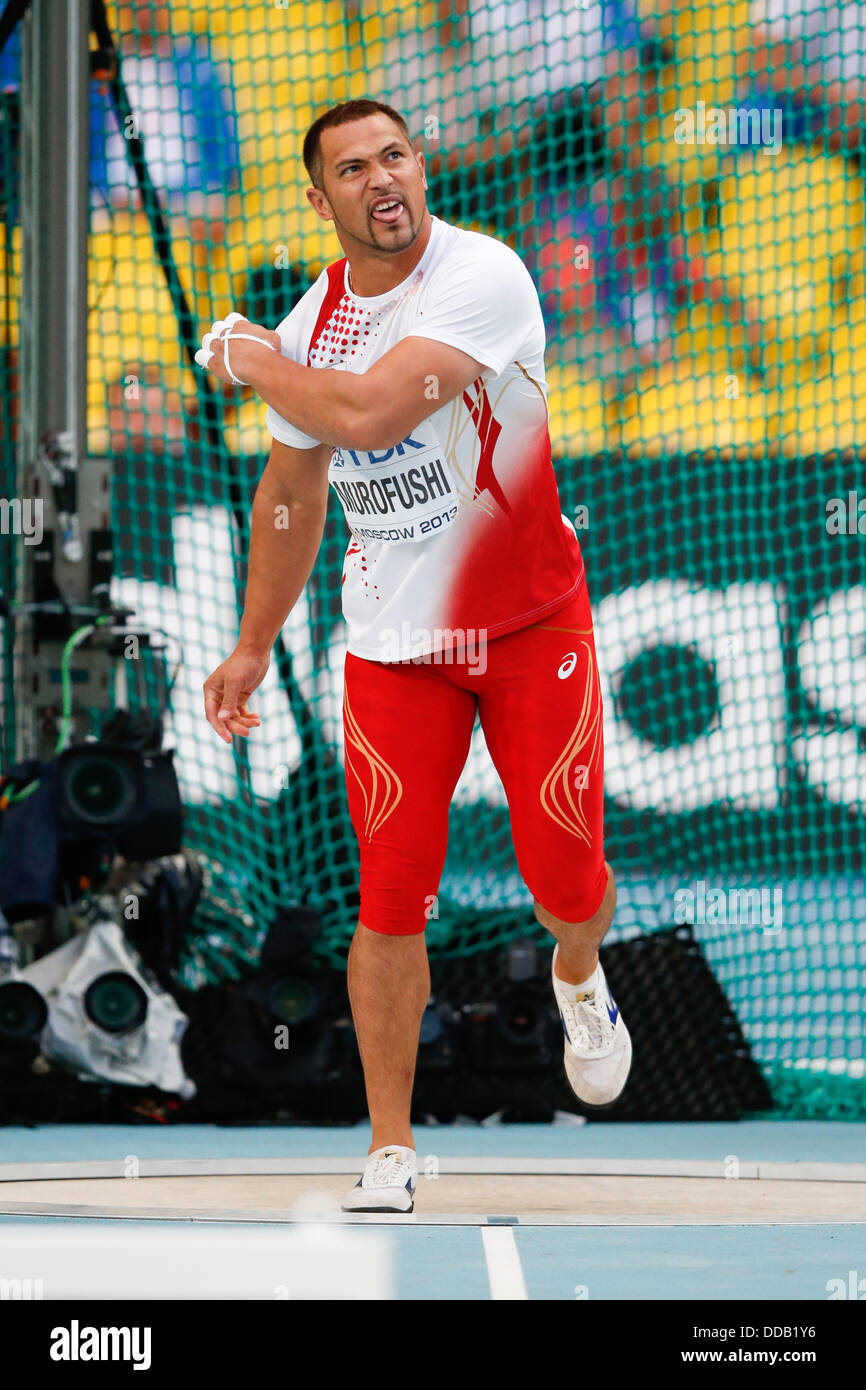 Koji Murofushi (JPN), le 12 août 2013 - Athlétisme : Le 14es Championnats du monde d'athlétisme - Paris 2013, Men's Marteau finale au stade Luzhniki de Moscou, en Russie. (Photo de la piscine/AFLO) Banque D'Images