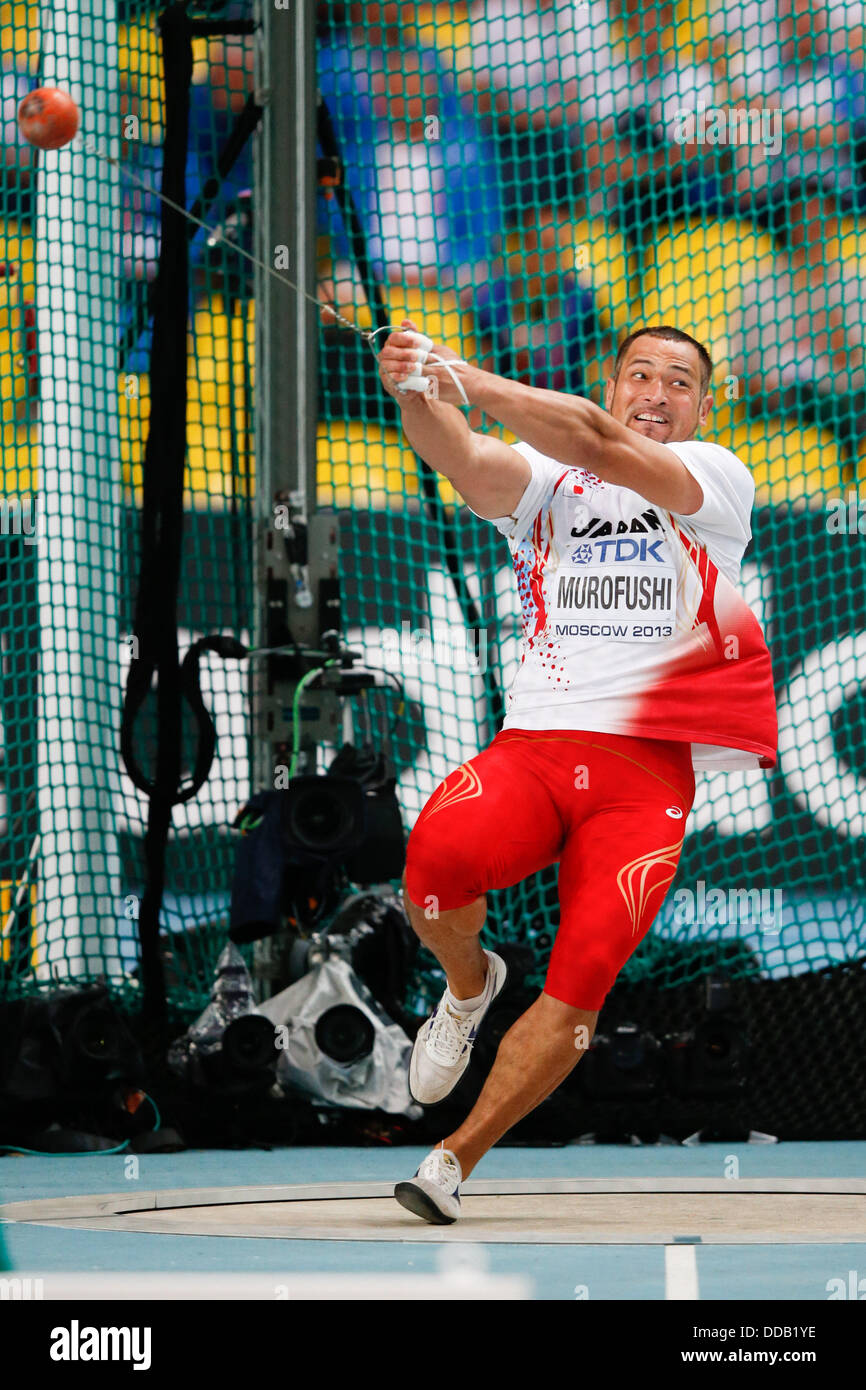 Koji Murofushi (JPN), le 12 août 2013 - Athlétisme : Le 14es Championnats du monde d'athlétisme - Paris 2013, Men's Marteau finale au stade Luzhniki de Moscou, en Russie. (Photo de la piscine/AFLO) Banque D'Images