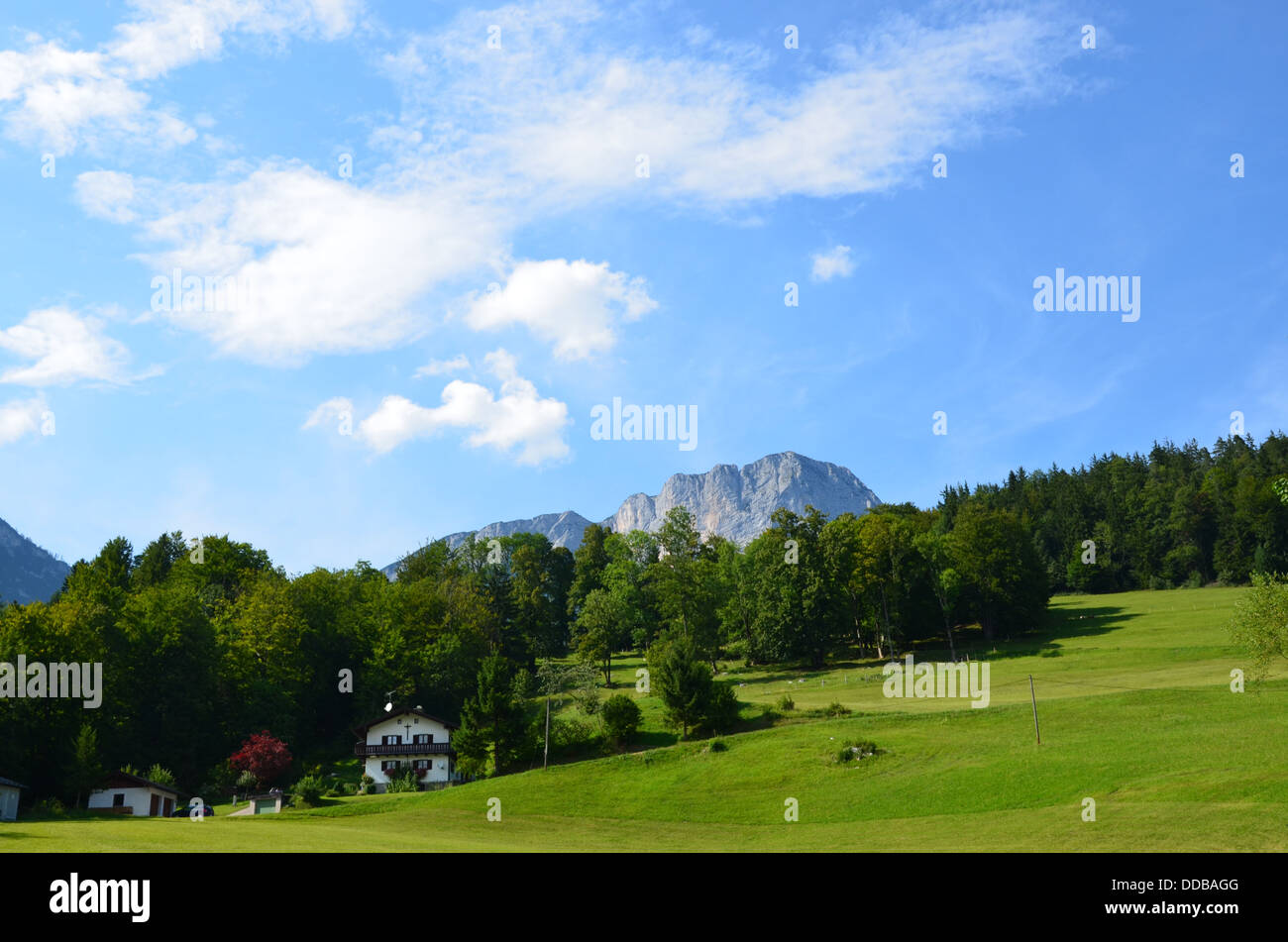 Fermes bavaroises, Untersberg, Hintergern, partie de Maria Gern, Berchtesgaden Banque D'Images