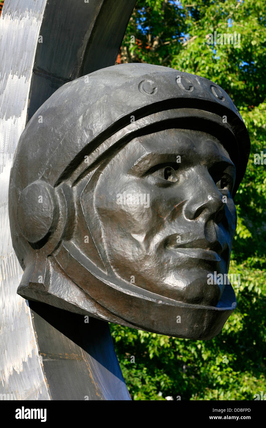 Monument à la première personne dans l'espace, le cosmonaute Youri Gagarine (1934-1968), en Russie, Kolomna Banque D'Images
