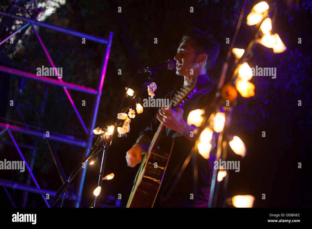 Festival de musique gothique ENTREMURALHAS qui a lieu dans le château de Leiria au Portugal. Banque D'Images