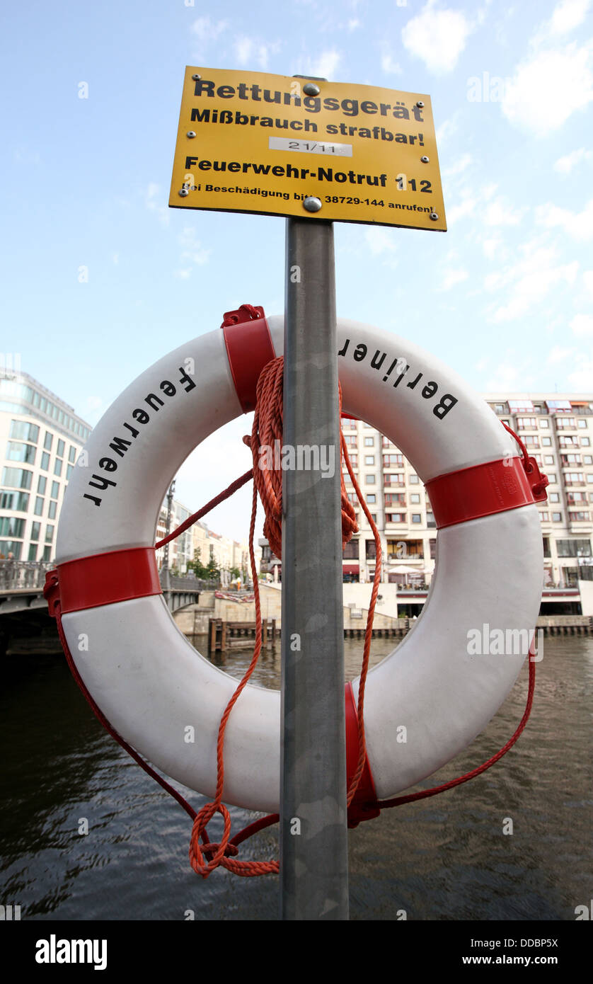 Berlin, Allemagne, Berlin l'anneau de sauvetage et d'incendie Banque D'Images