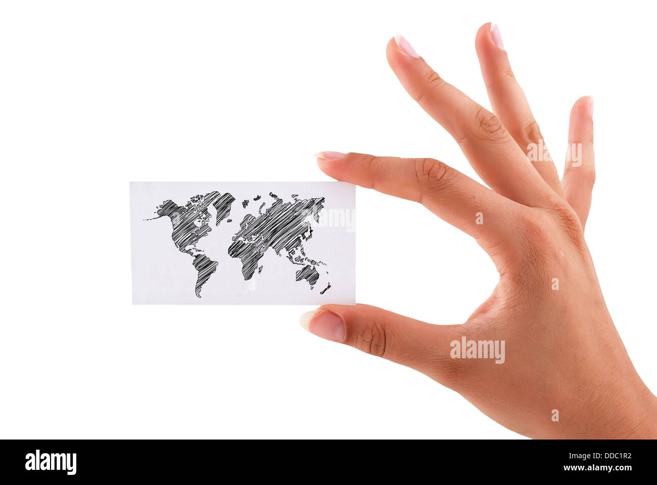 carte avec carte Banque D'Images