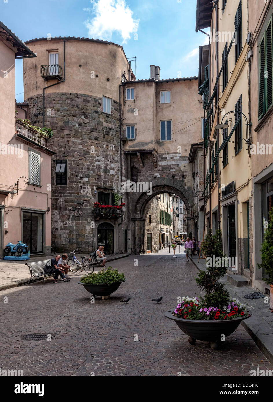 Lucca, Toscane, Italie. Vieilles rues Banque D'Images