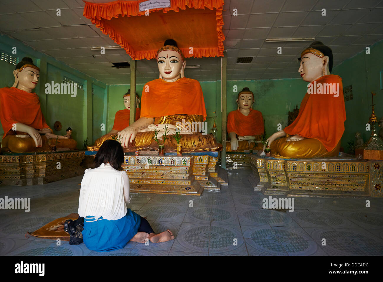 Myanmar (Birmanie), Rangoon (Yangon), Chaukhtatgyi Paya Banque D'Images