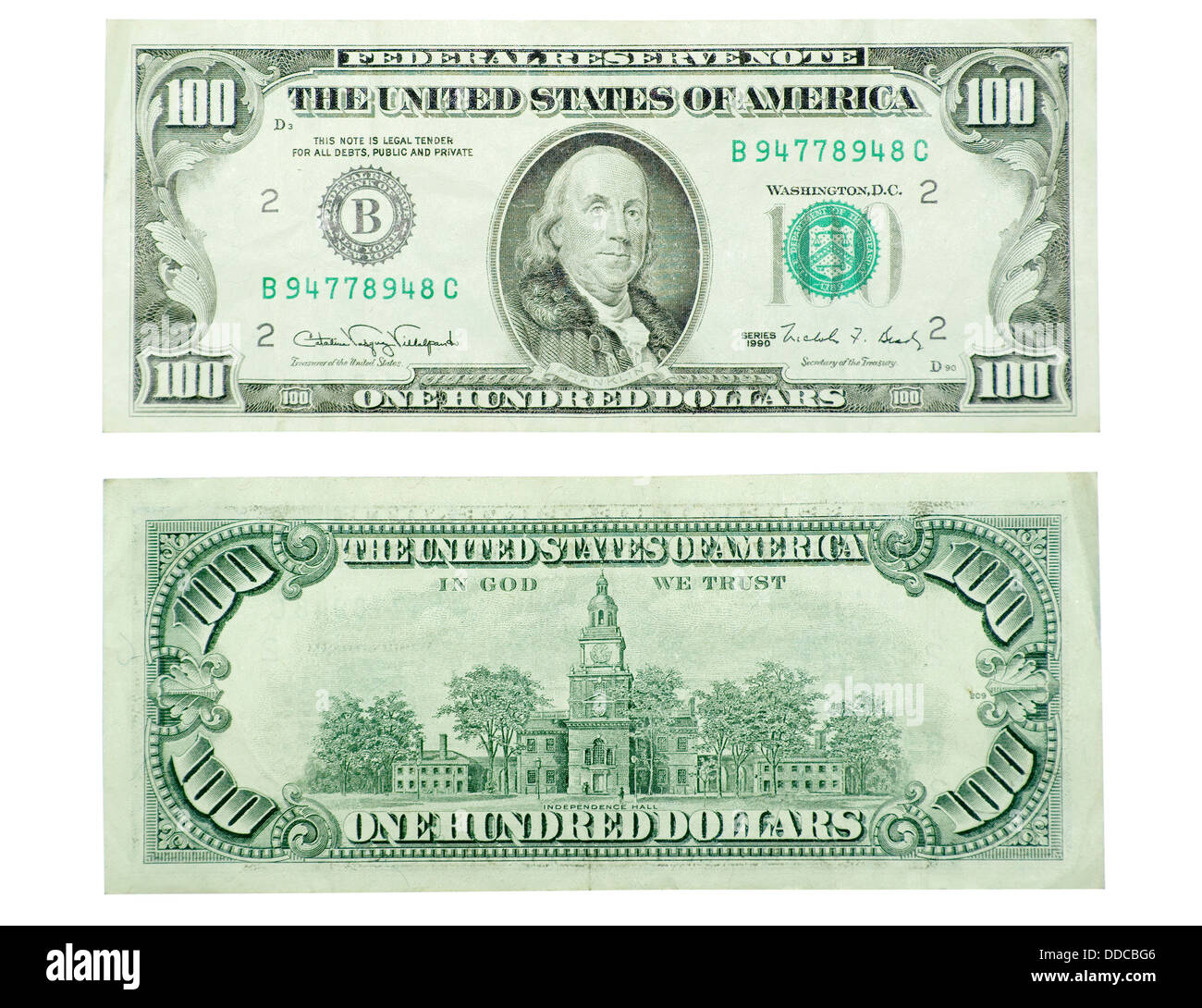 100 dollars Banque D'Images