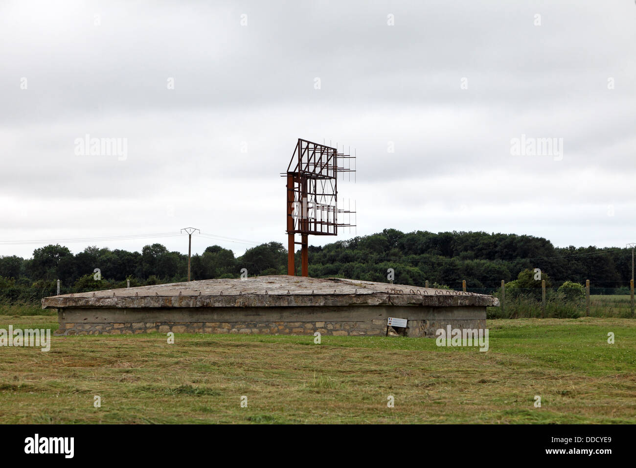 L'installation de radar allemand WW II en Normandie Banque D'Images
