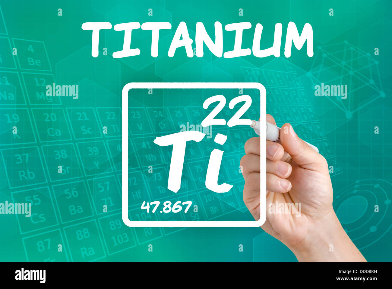 Symbole de l'élément chimique le titane Photo Stock Alamy