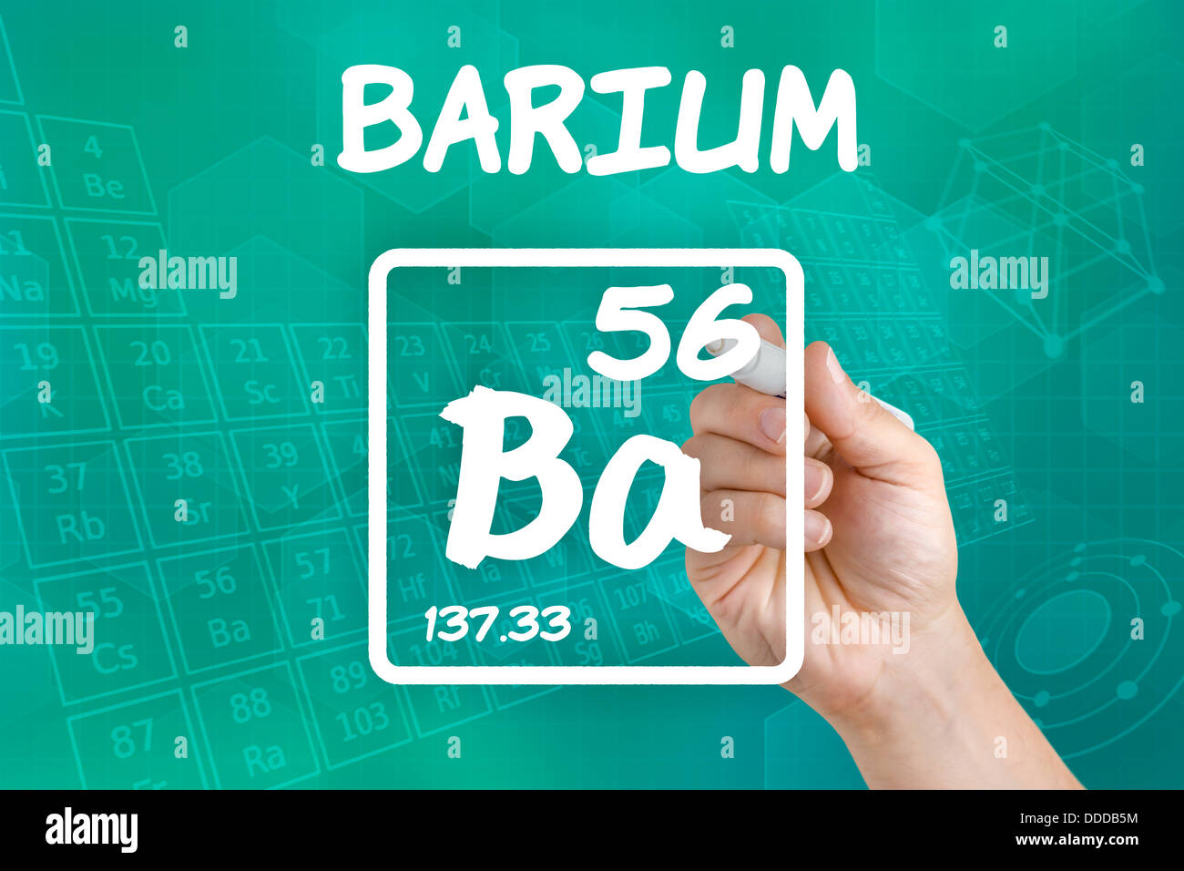 Symbole de l'élément chimique le baryum Photo Stock - Alamy