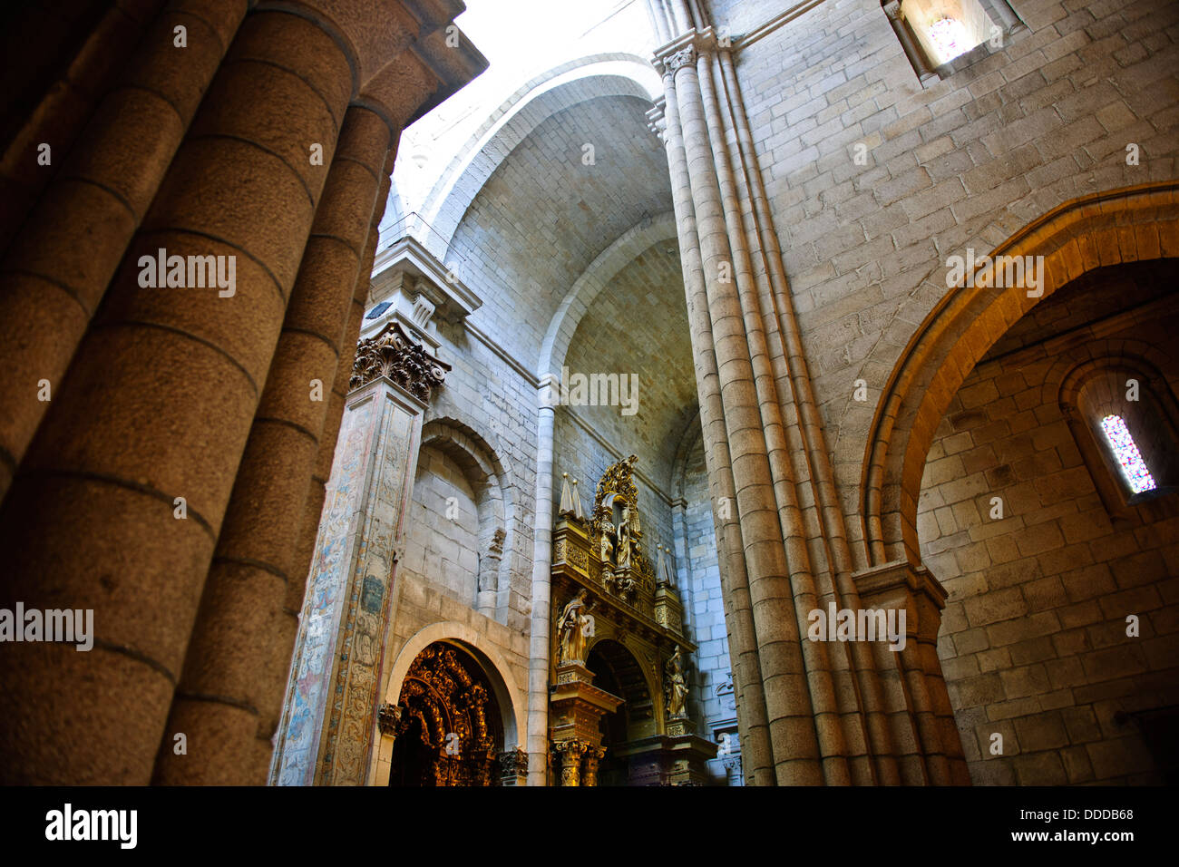 Cathédrale Se,12ème/13ème siècle,l'Église forteresse de vues extérieures,Porto, Porto, Portugal Banque D'Images