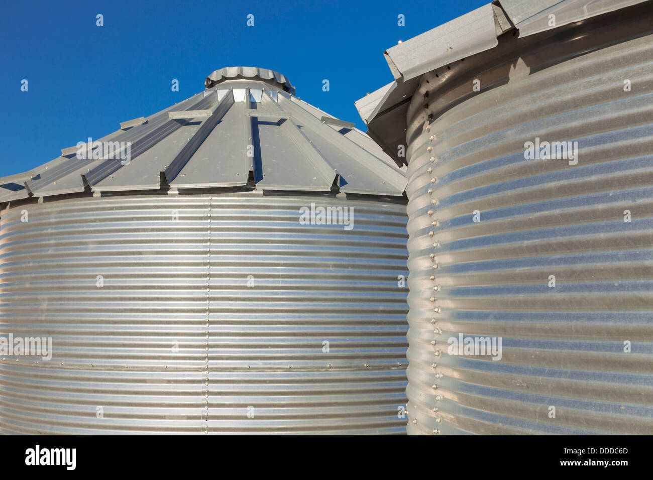 Silo à grains, Garr Ranch, Utah, Antelope Island Banque D'Images