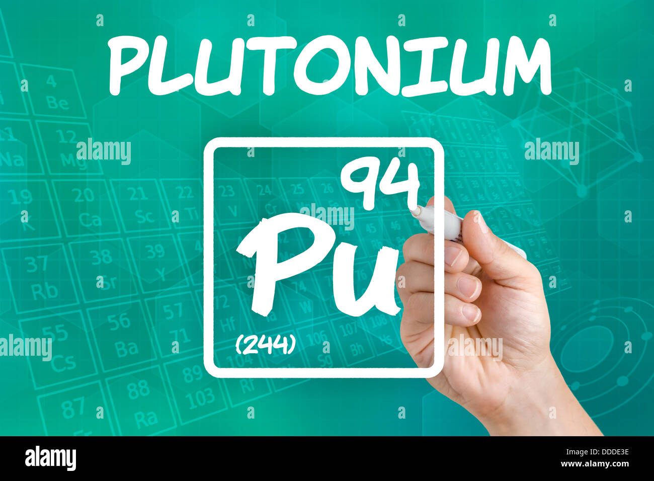 Symbole de l'élément chimique plutonium Banque D'Images