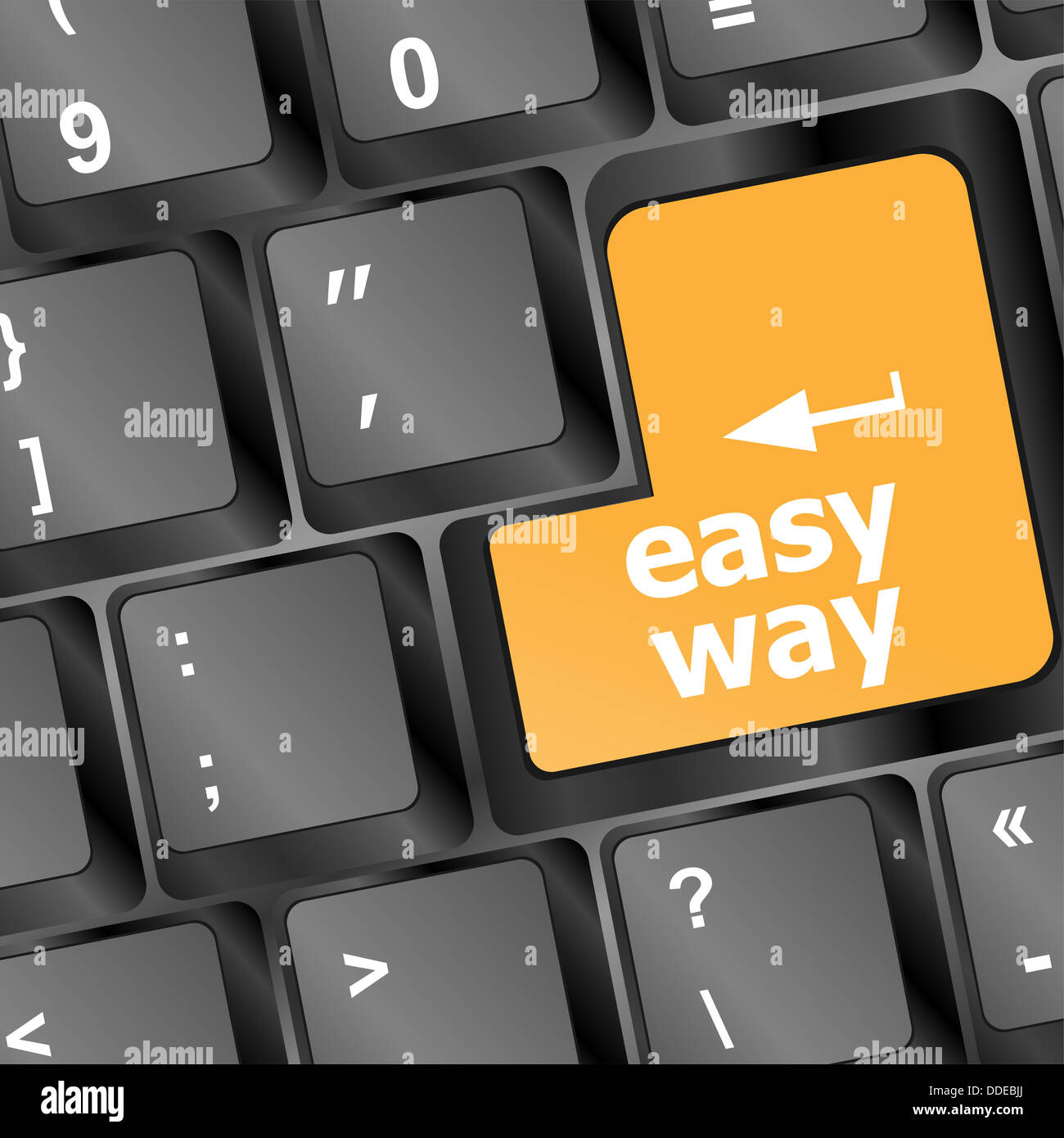 Moyen facile de clavier d'ordinateur pc key Banque D'Images