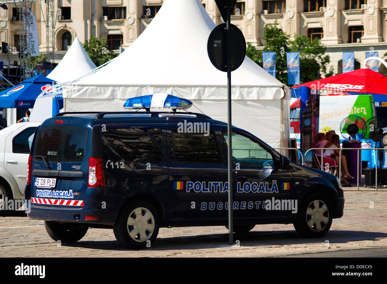 Bucarest, Roumanie la police locale. Banque D'Images
