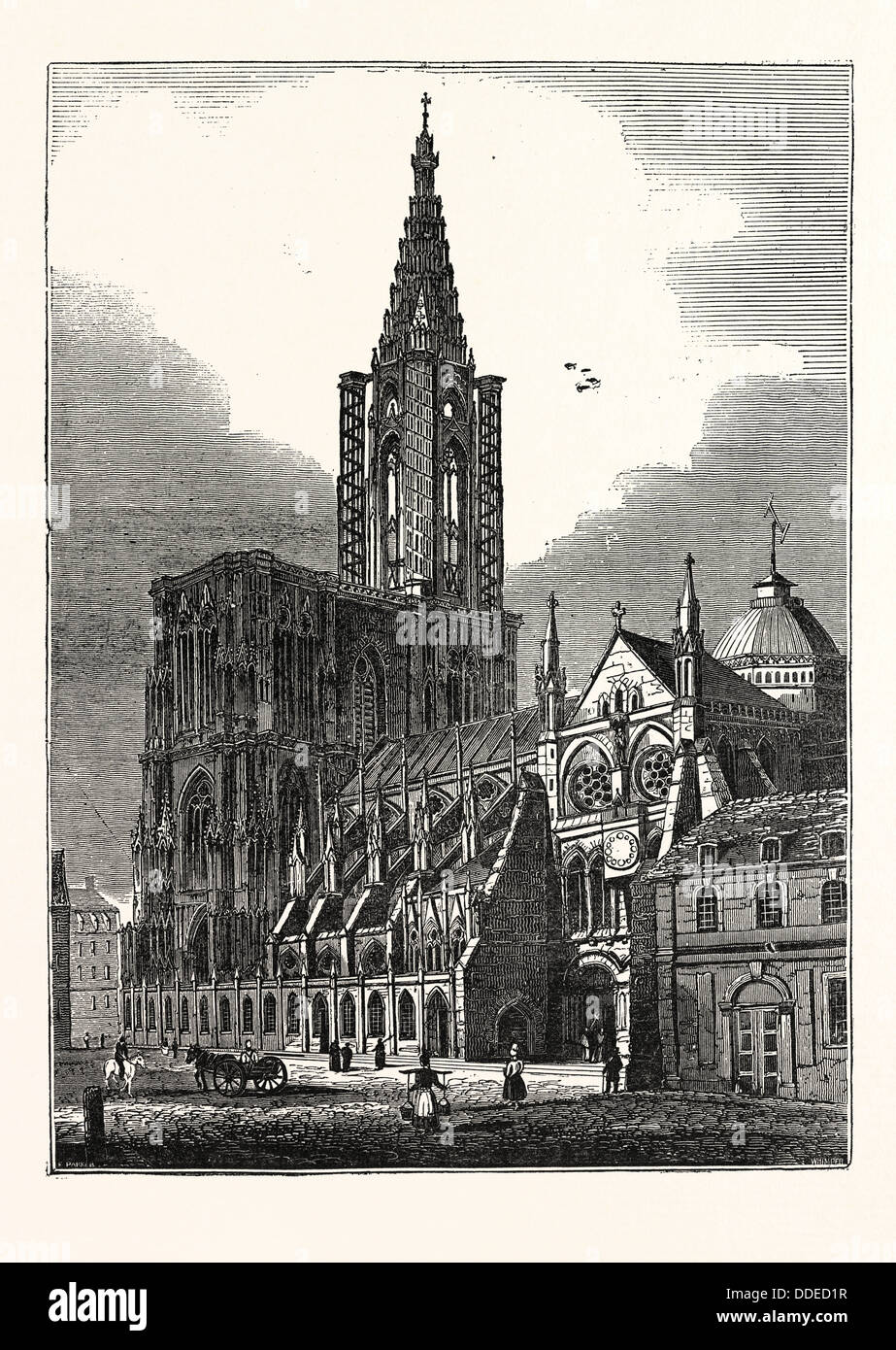 JUBÉ DE LA CATHÉDRALE de TROYES au début du 19e siècle - Gravure 19e