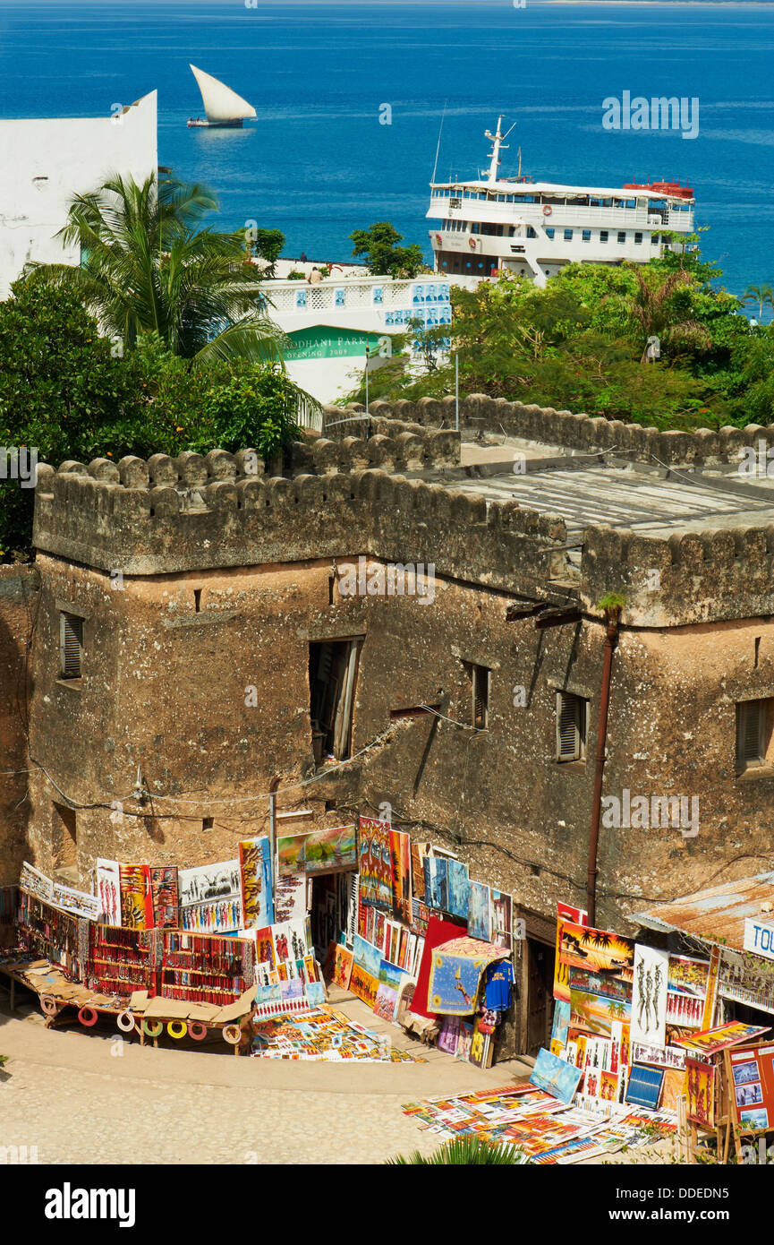 La Tanzanie, Zanzibar, Unguja, Stone Town, unesco world heritage, ancien fort arabe Banque D'Images