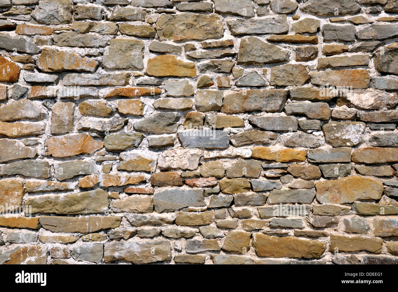 Old Stone wal du château médiéval Banque D'Images