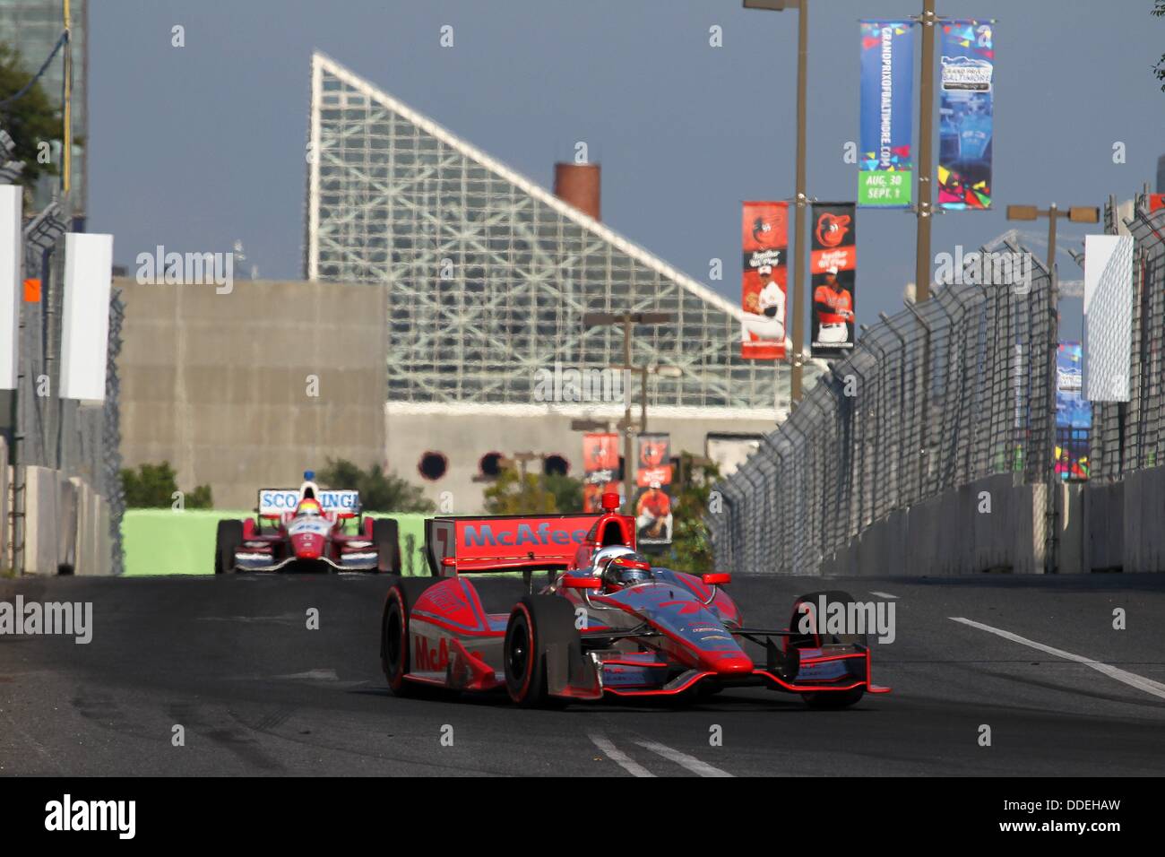 Baltimore, Maryland, USA. Du 1er septembre 2013. F1, Grand Prix de Baltimore, Baltimore, MD, le 30 août au 1er septembre 2013, Sébastien Bourdais, Dragon Racing © Ron Bijlsma/ZUMAPRESS.com/Alamy Live News Banque D'Images