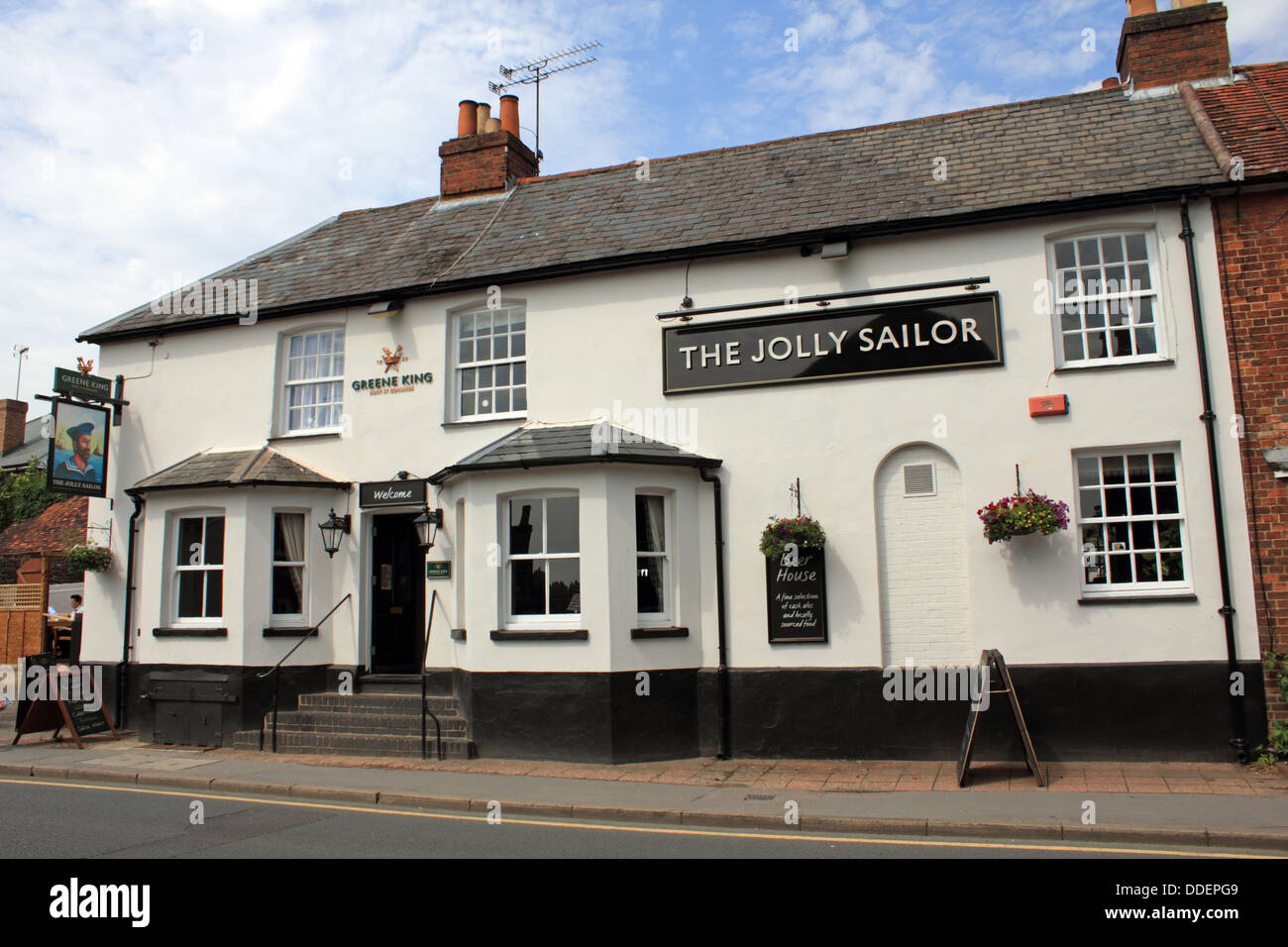 Le Jolly Sailor pub à Farnham, Surrey, Angleterre, Royaume-Uni. Banque D'Images