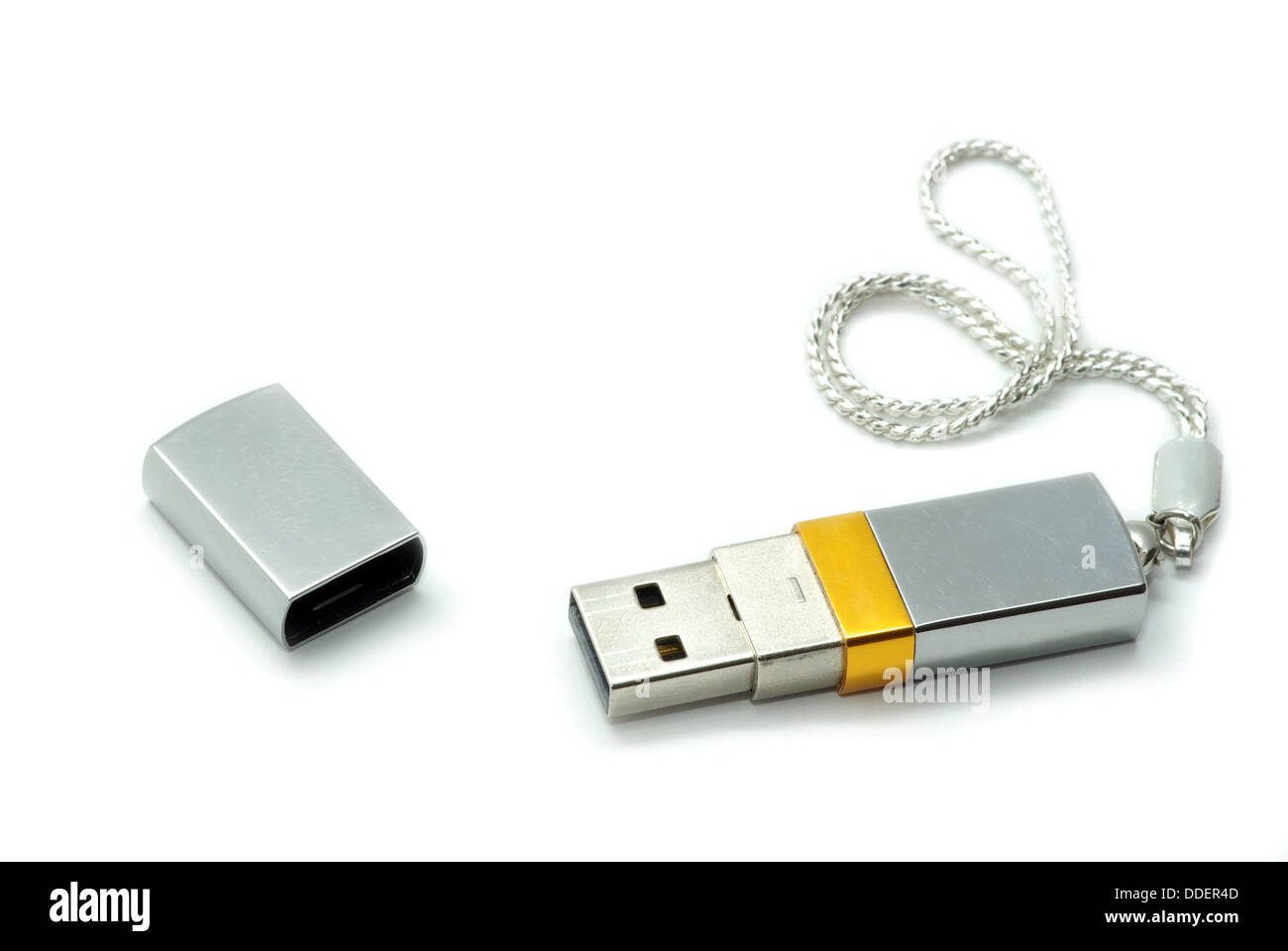 Flash USB Argent Banque D'Images